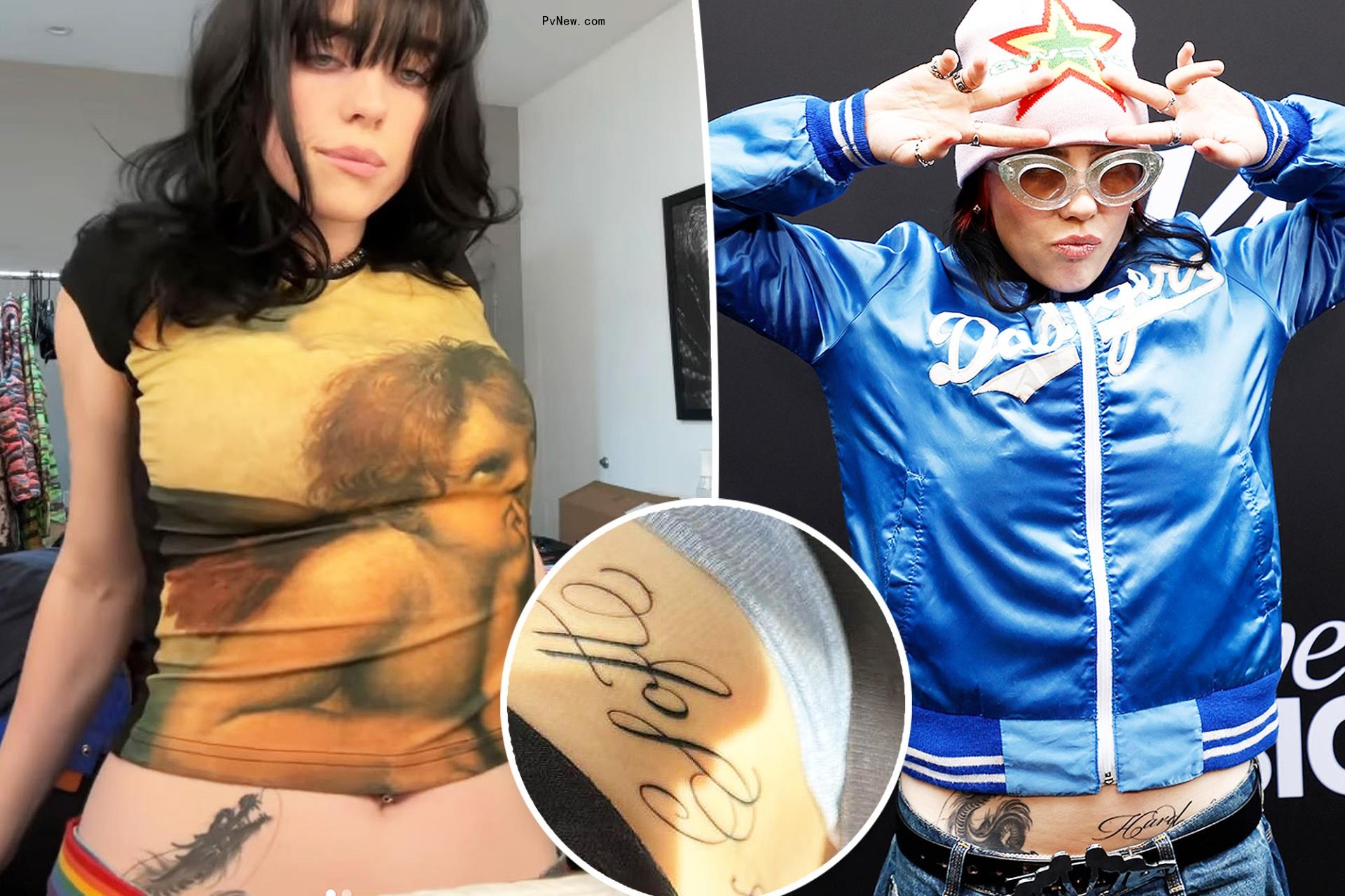 Billie Eilish flashes new glimpse at ‘Hard & Soft’ hip tattoo on Close Friends Instagram Story