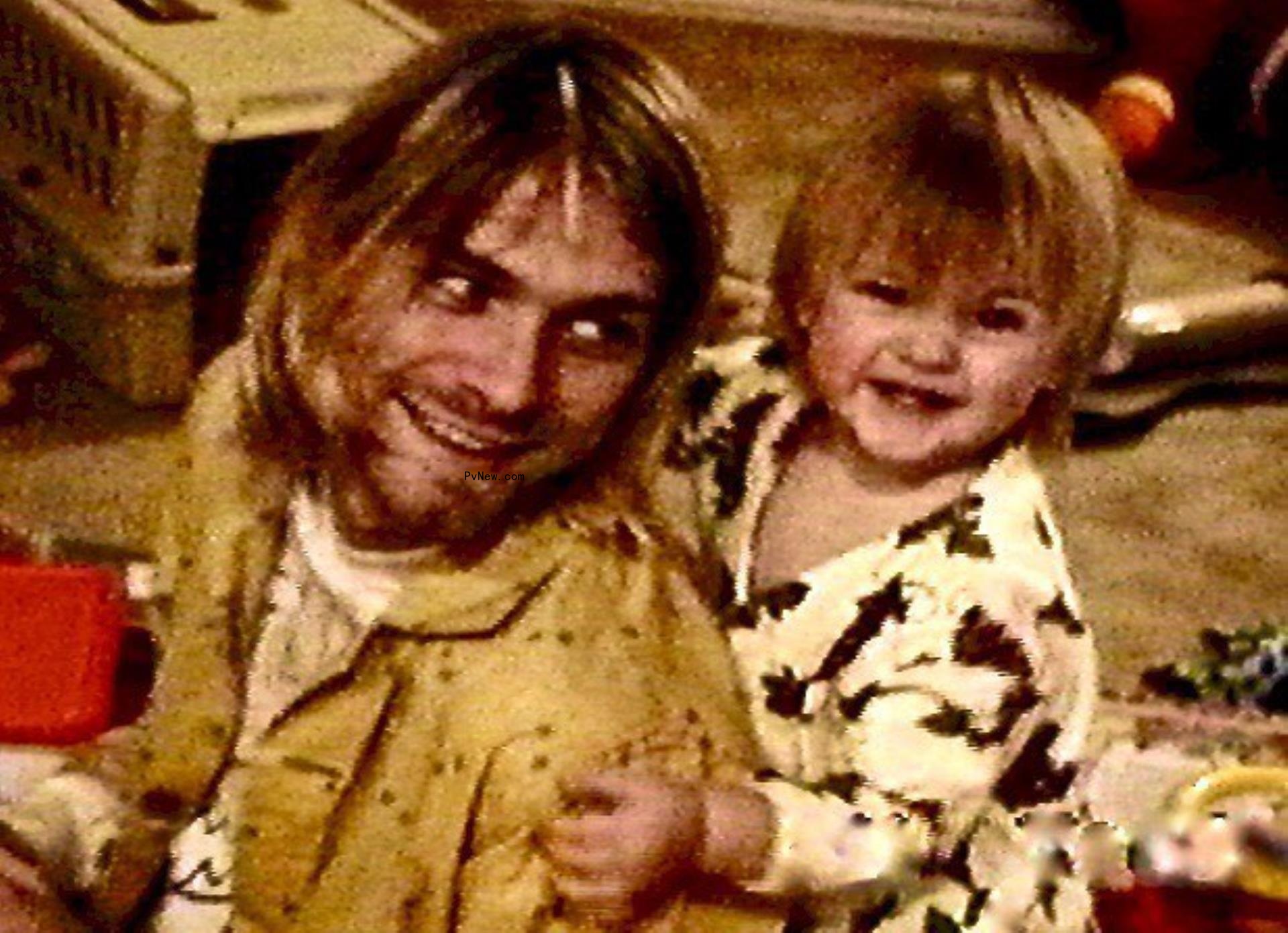 Frances Bean Cobain and Kurt Cobain