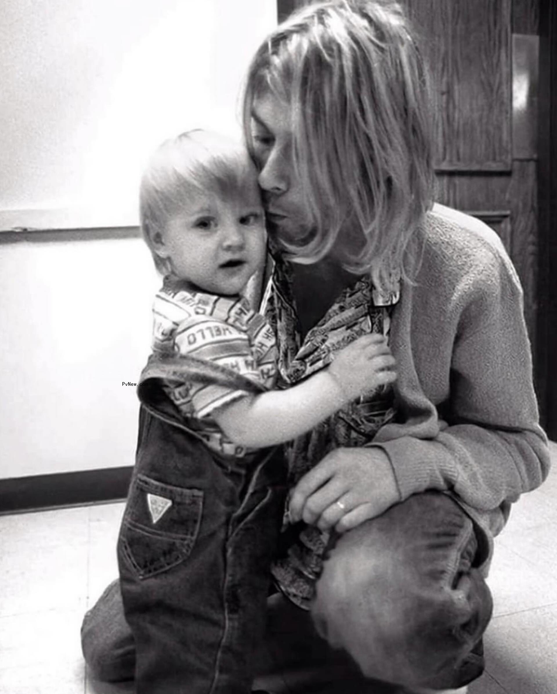 Frances Bean Cobain and Kurt Cobain
