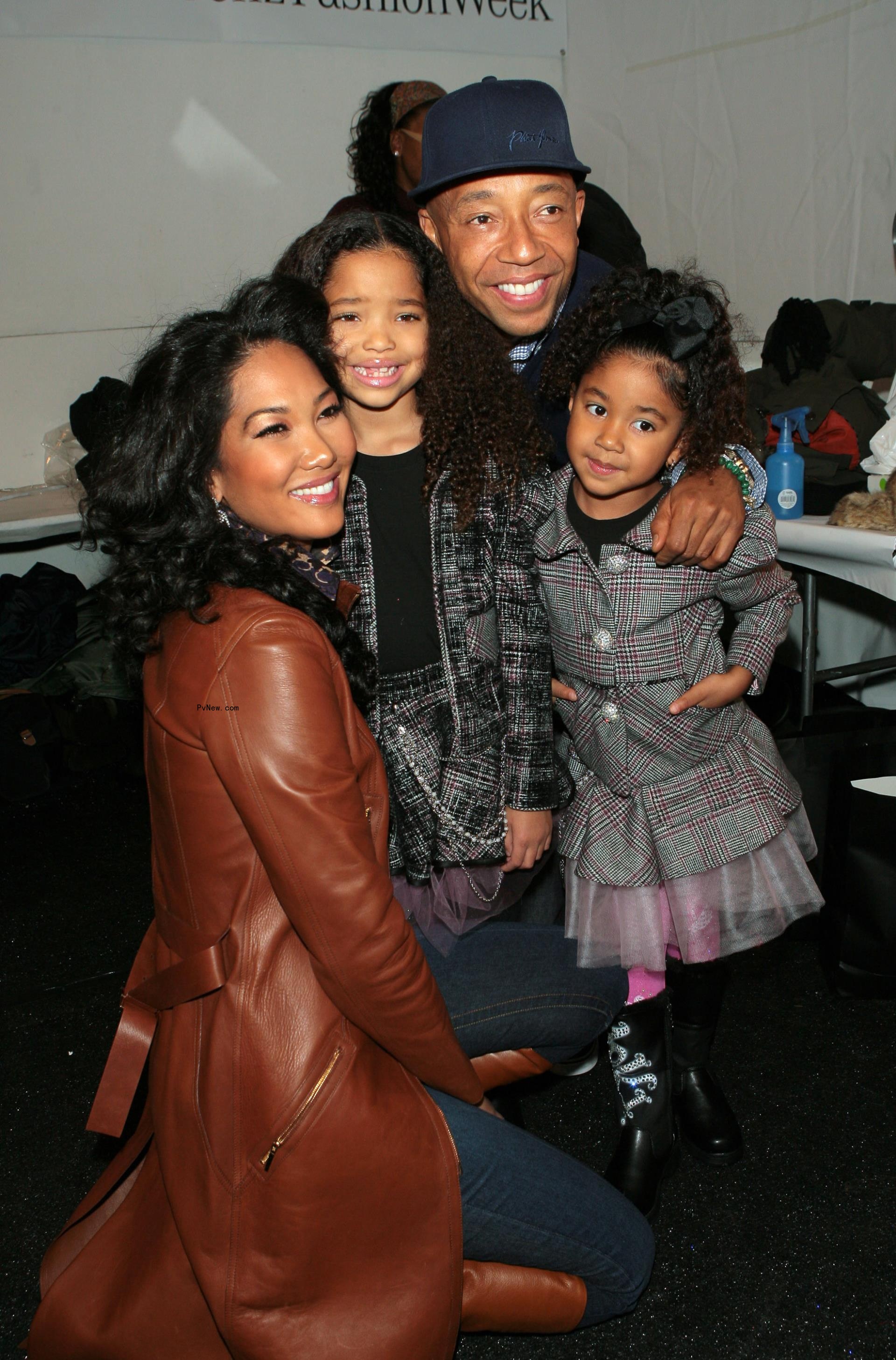 Kimora Lee Simmons, Ming Lee Simmons, Russell Simmons and Aoki Lee Simmons
