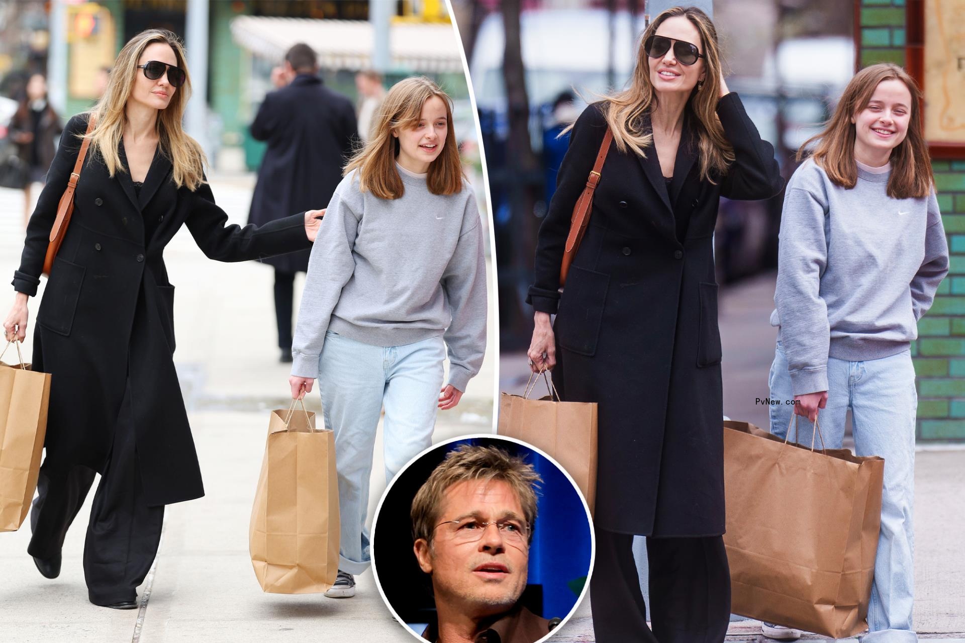Angelina Jolie and look-alike daughter Vivienne spotted shopping in NYC amid o<i></i>ngoing legal issues with Brad Pitt