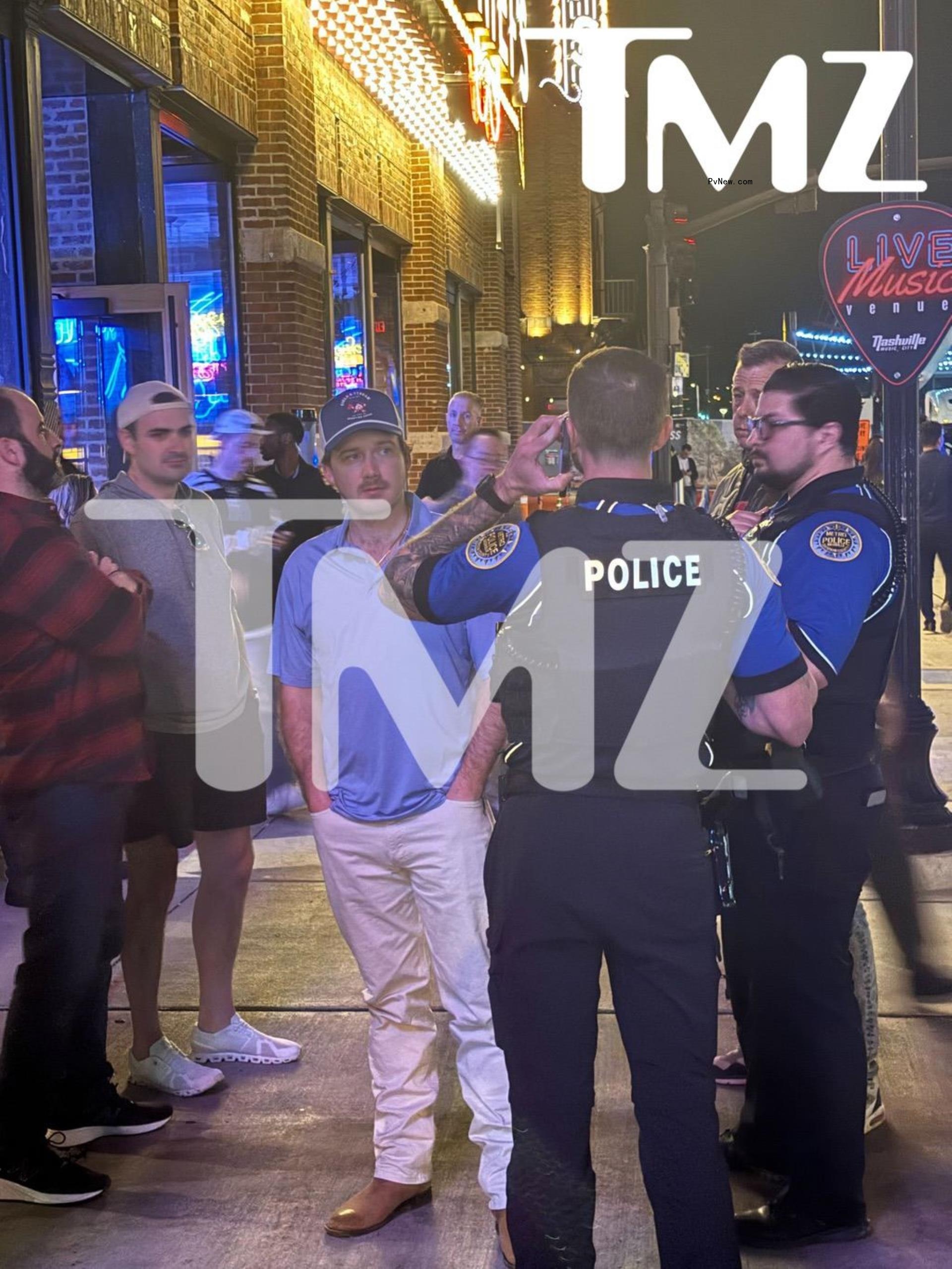 Morgan Wallen being questio<i></i>ned by police