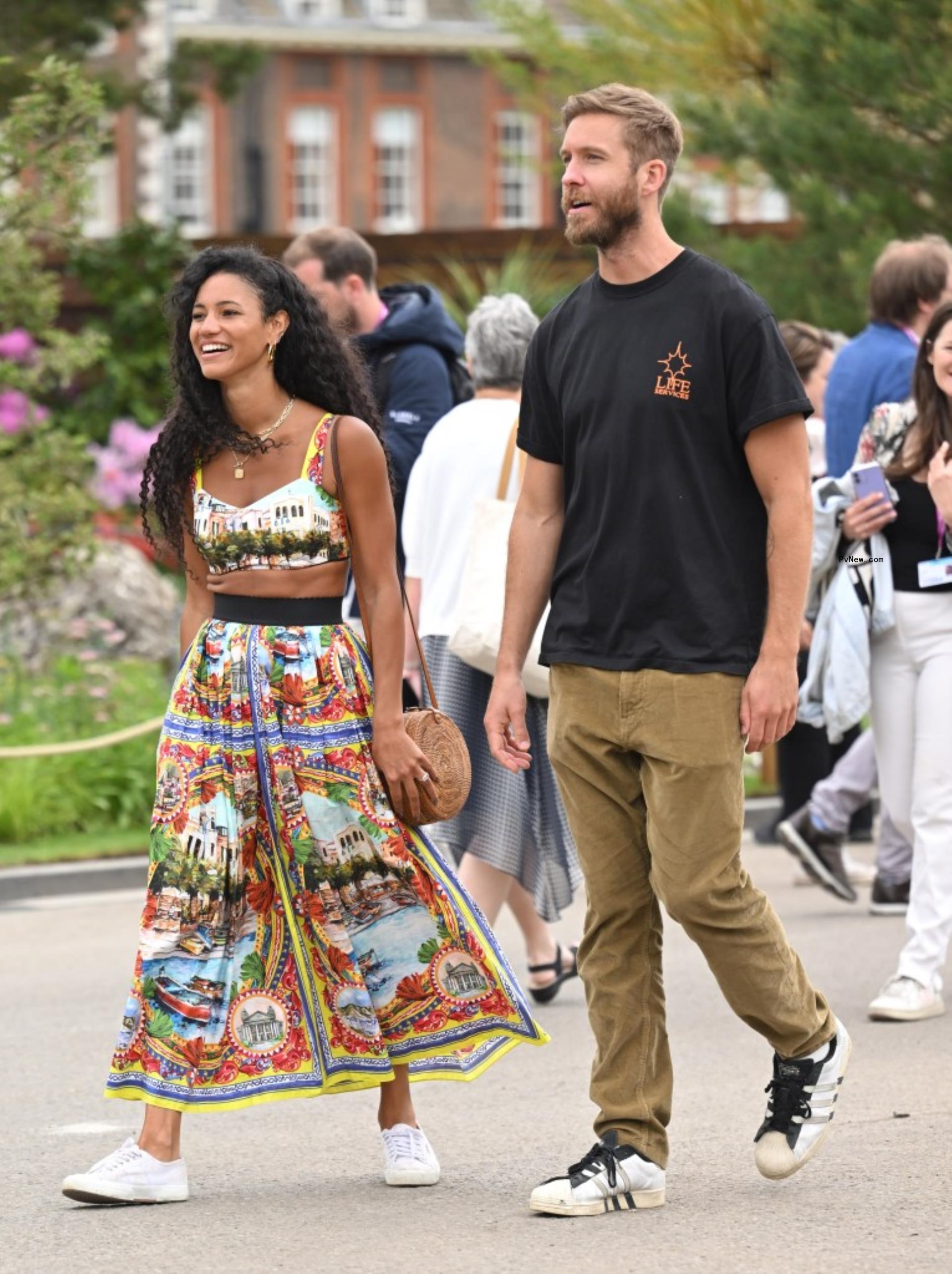 Vick Hope and Calvin Harris