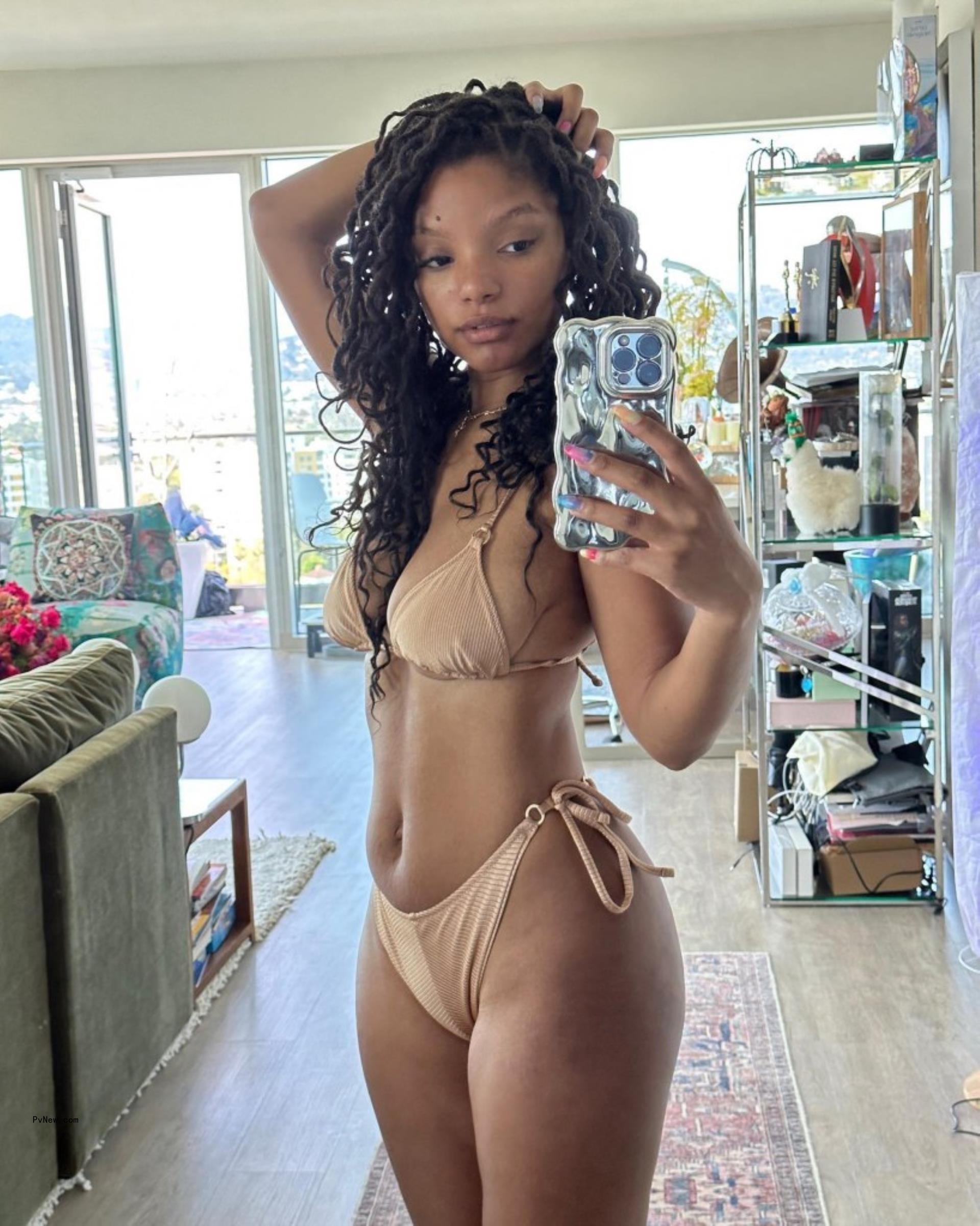 Halle Bailey bikini selfie