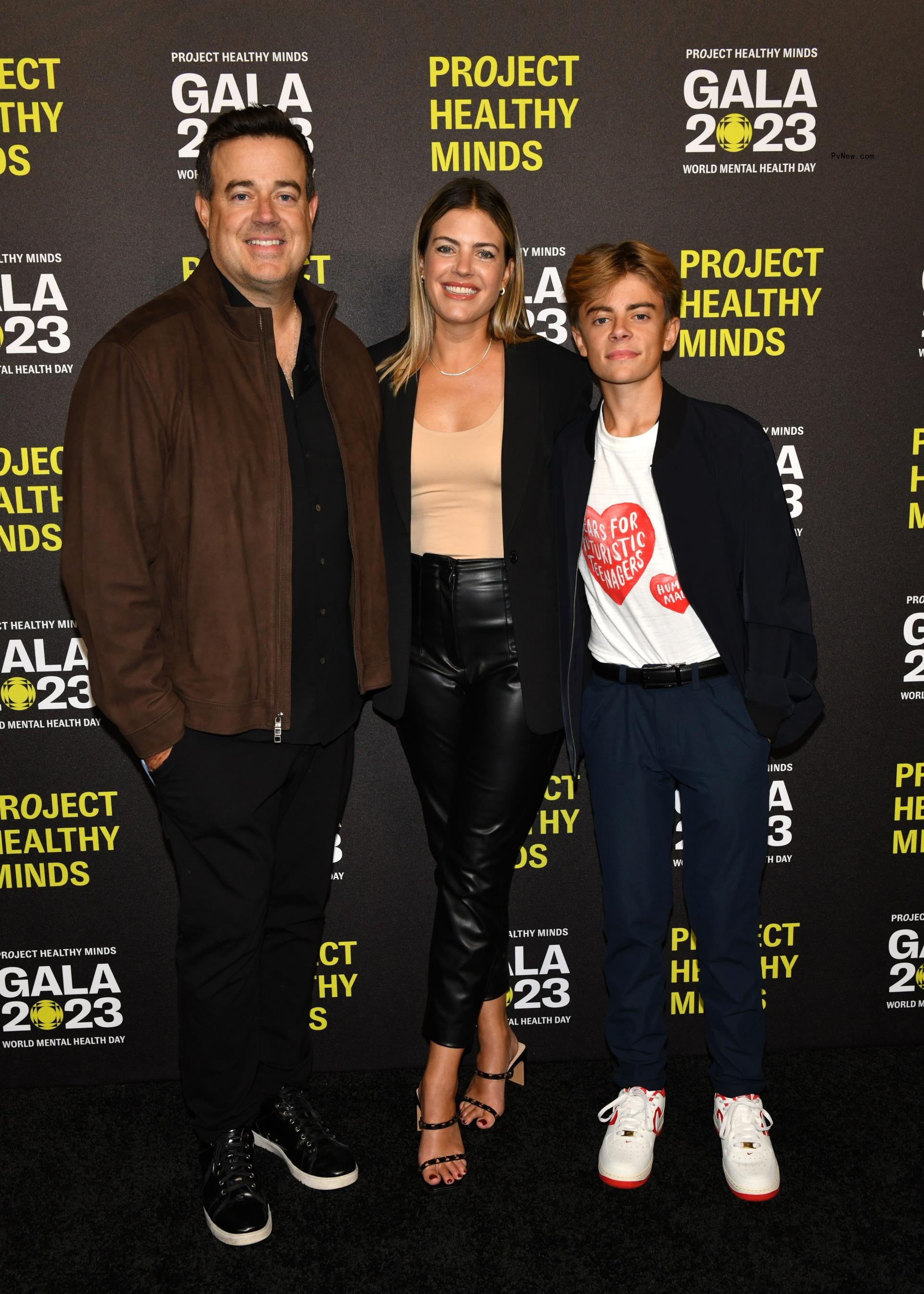 Carson Daly, Siri Pinter, and Jackson Daly