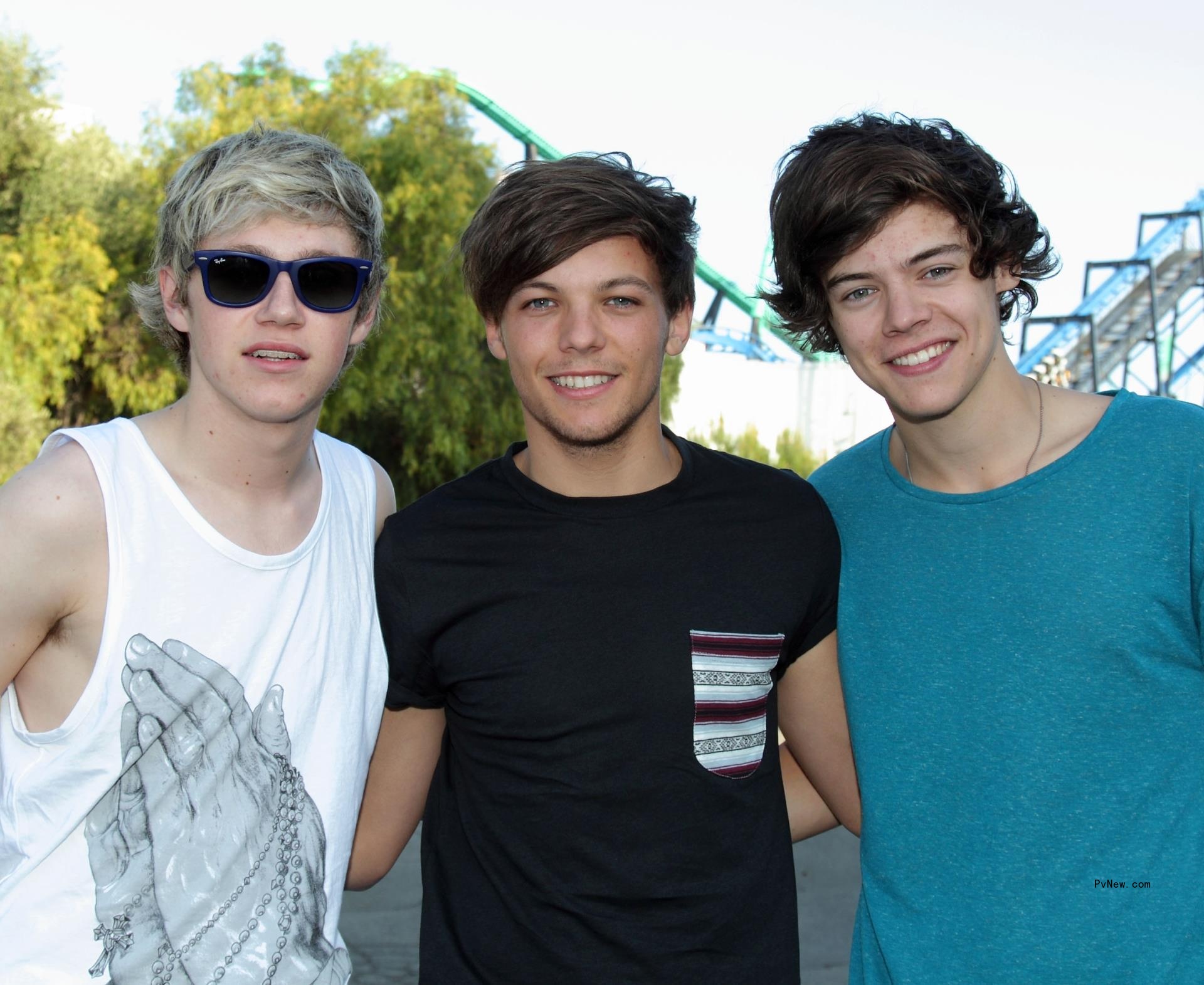 Niall Horan, Louis Tomlinson and Harry Styles of One Direction