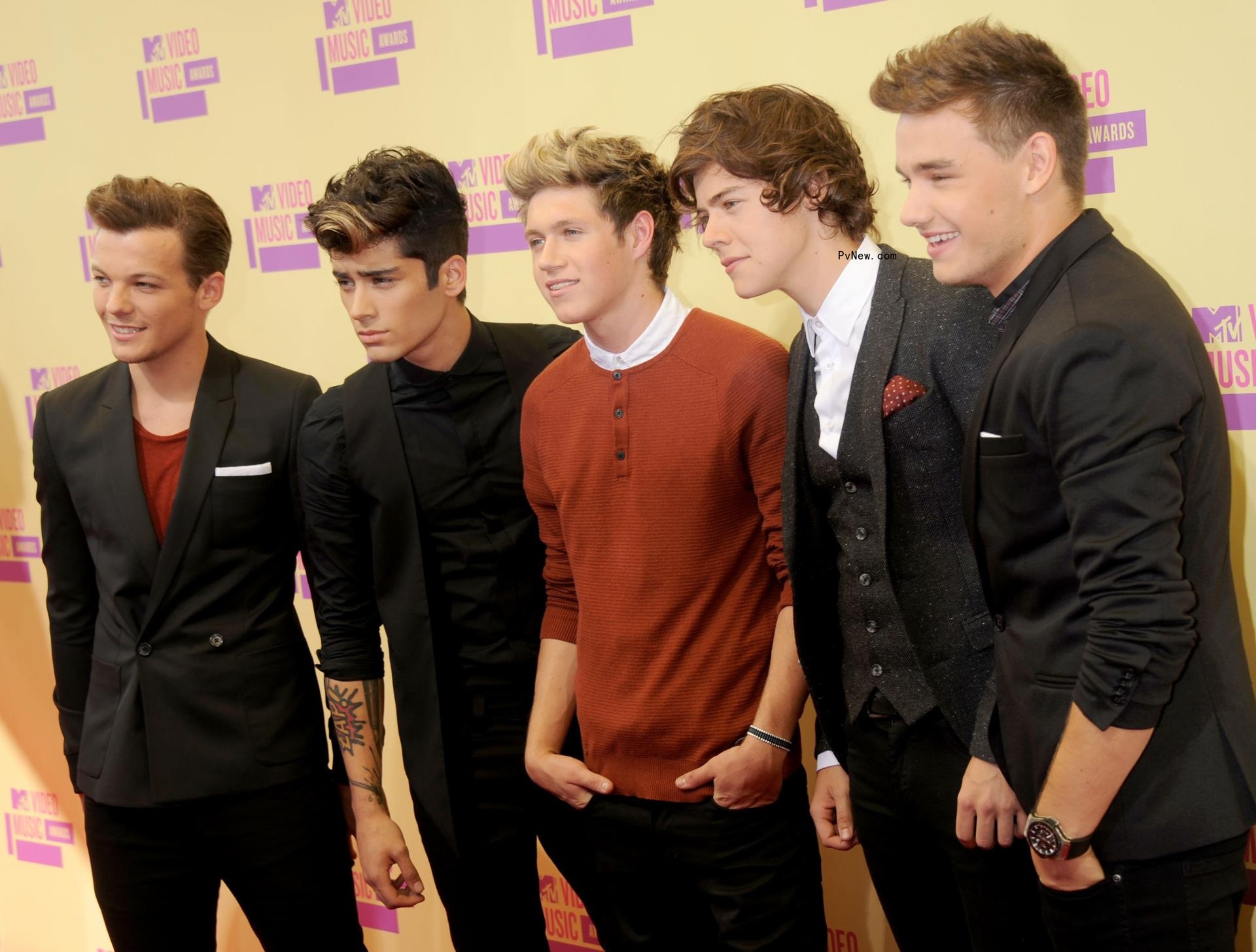 Singers Liam Payne, Louis Tomlinson, Niall Horan, Zayn Malik and Harry Styles of One Direction
