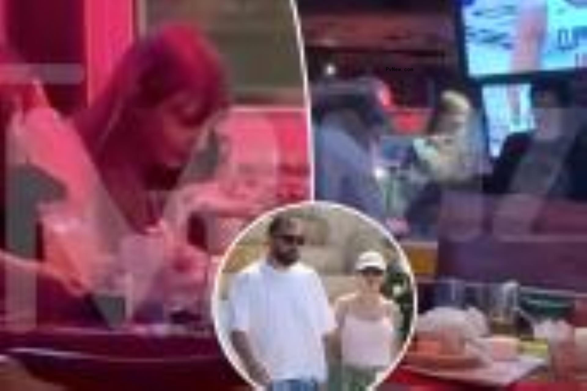 Taylor Swift with a Travis Kelce inset
