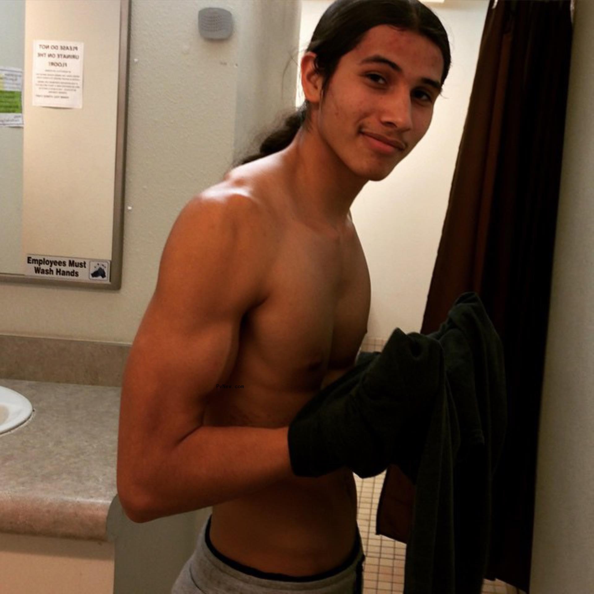 Cole Brings Plenty shirtless