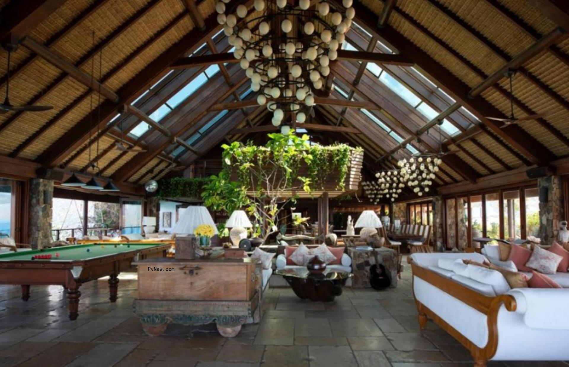A rec room Necker Island. 