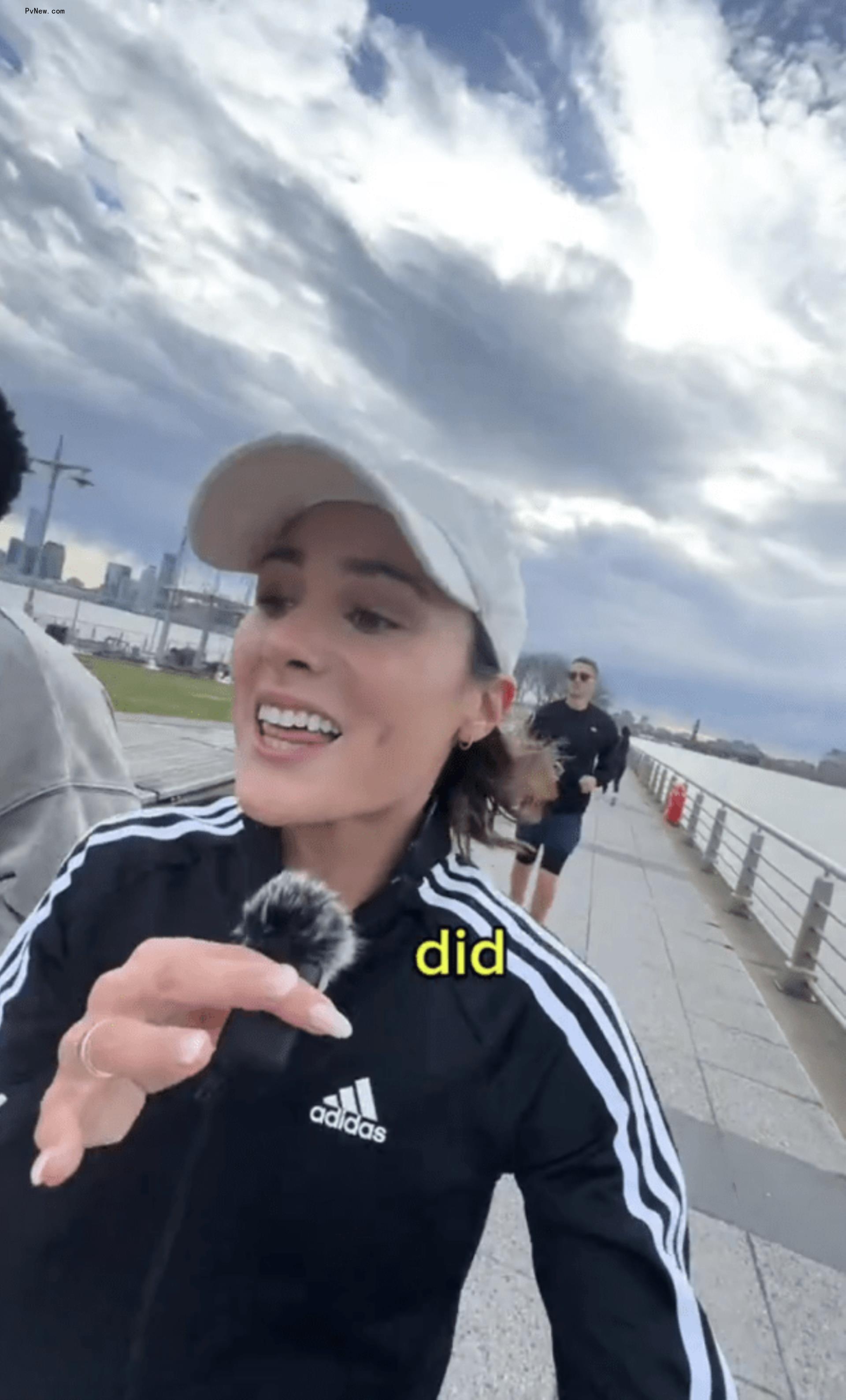 Kate Mackz interviewing Jason Derulo on a run in NYC