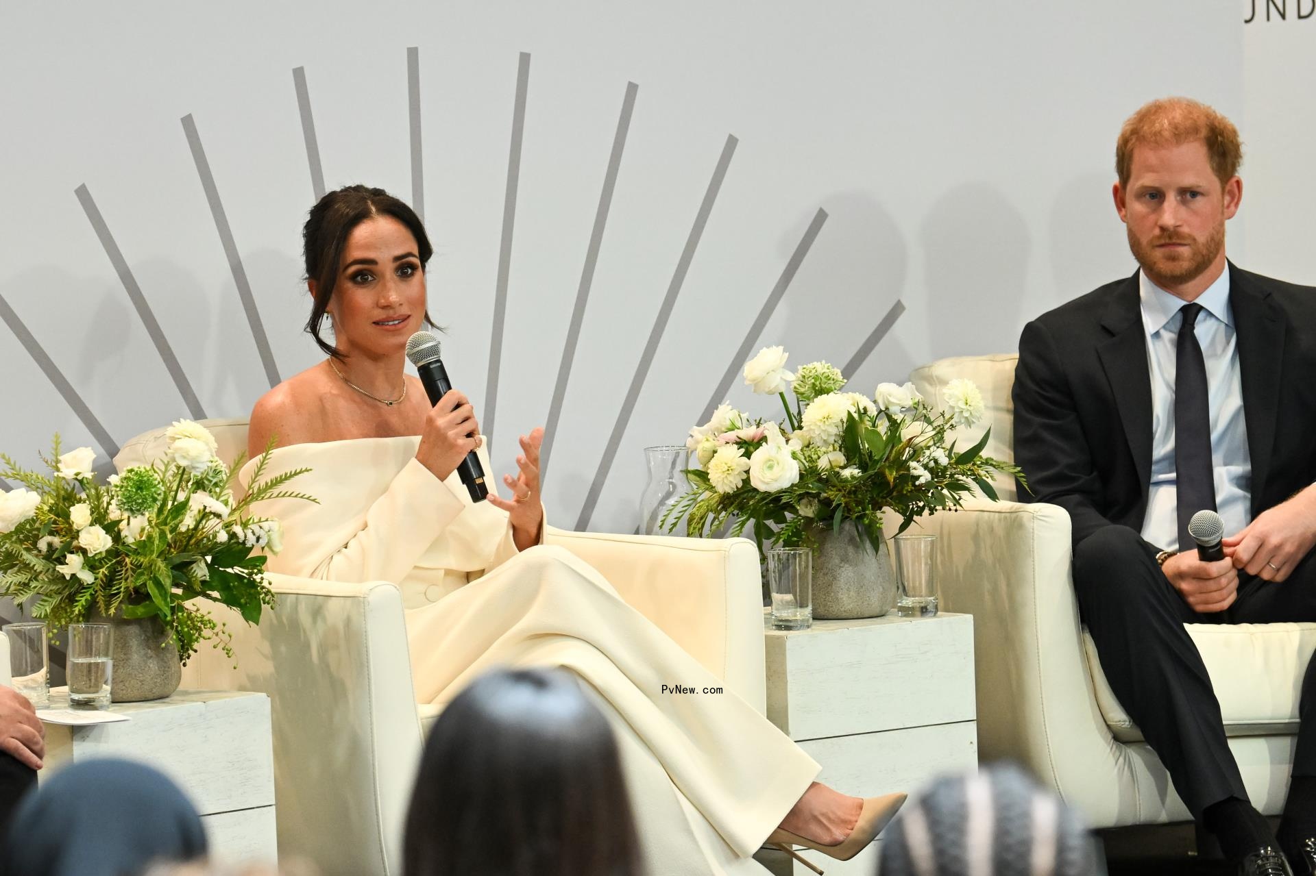 Meghan Markle and Prince Harry at The Archewell Foundation Parents Summit in 2023.