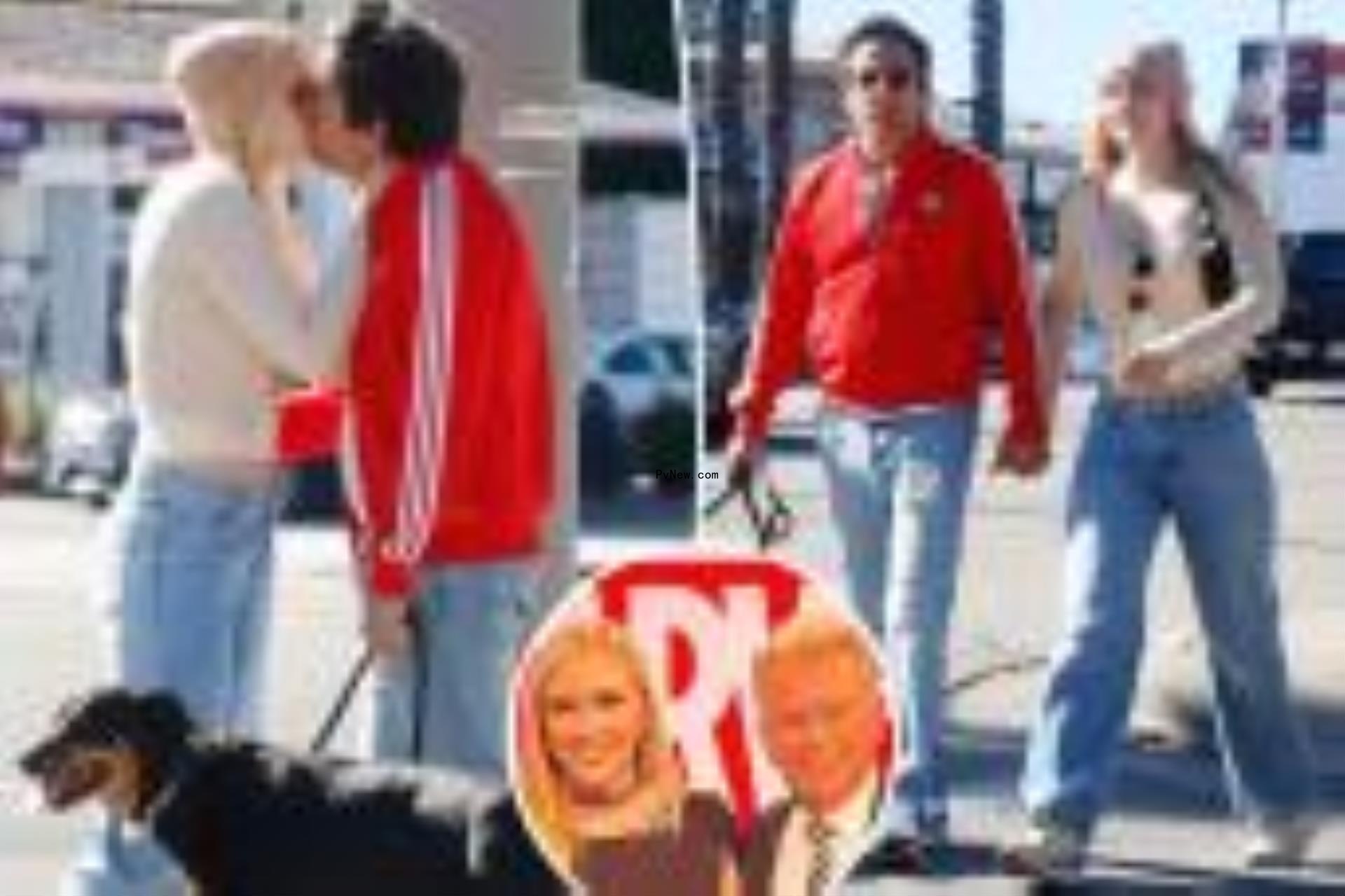 Maggie Sajak and Ross McCall, as well as sa Pat Sajak inset