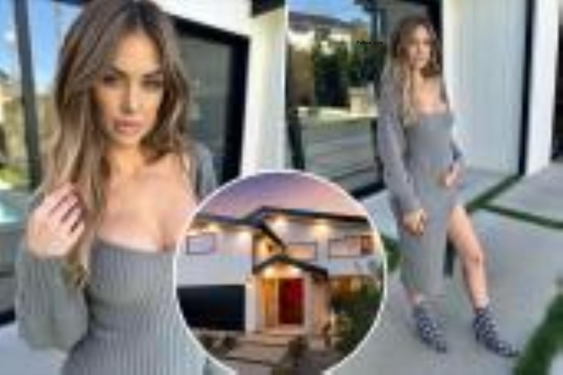 Lala Kent split image with her house.
