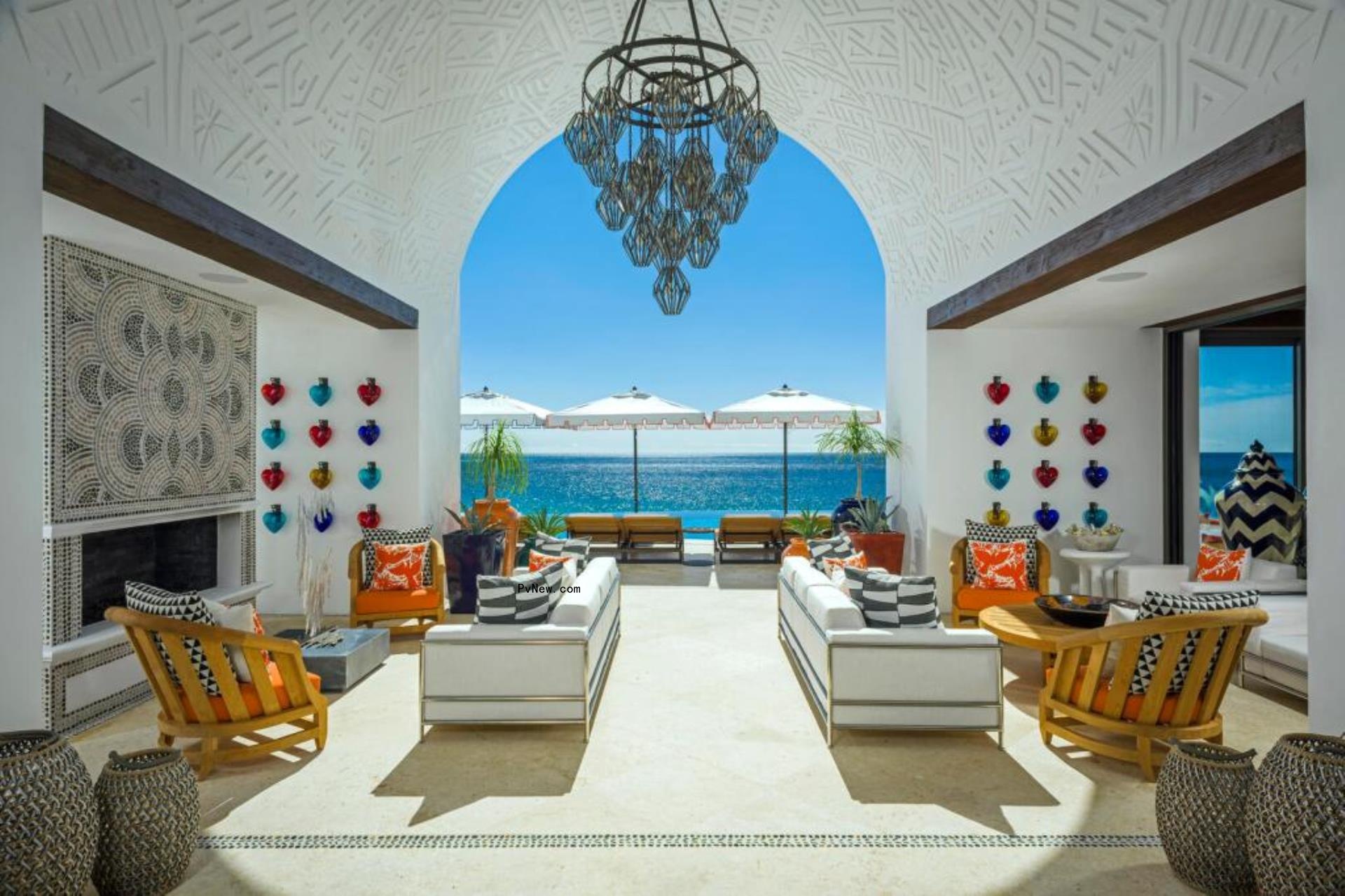 Inside the Villa La Datcha in Cabo San Lucas.
