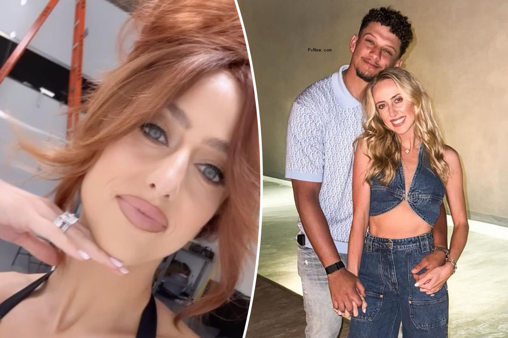 Patrick Mahomes reacts to wife Brittany’s ‘spicy’ red hair transformation