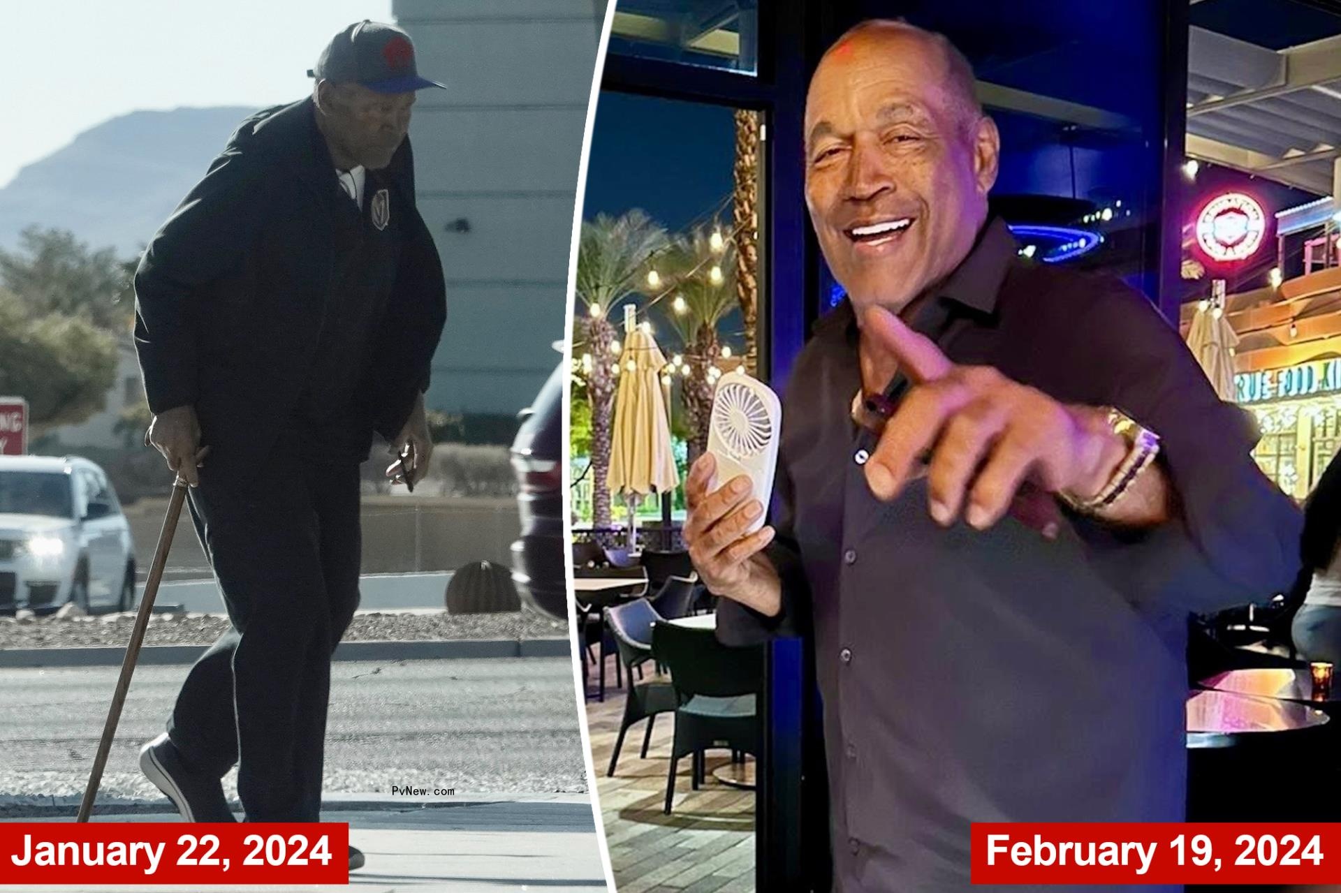 OJ Simpson ditched his cane for final outing in Las Vegas less than 2 mo<i></i>nths before his death