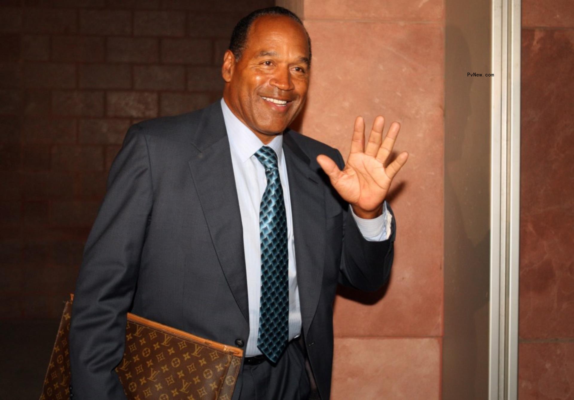 oj simpson waving