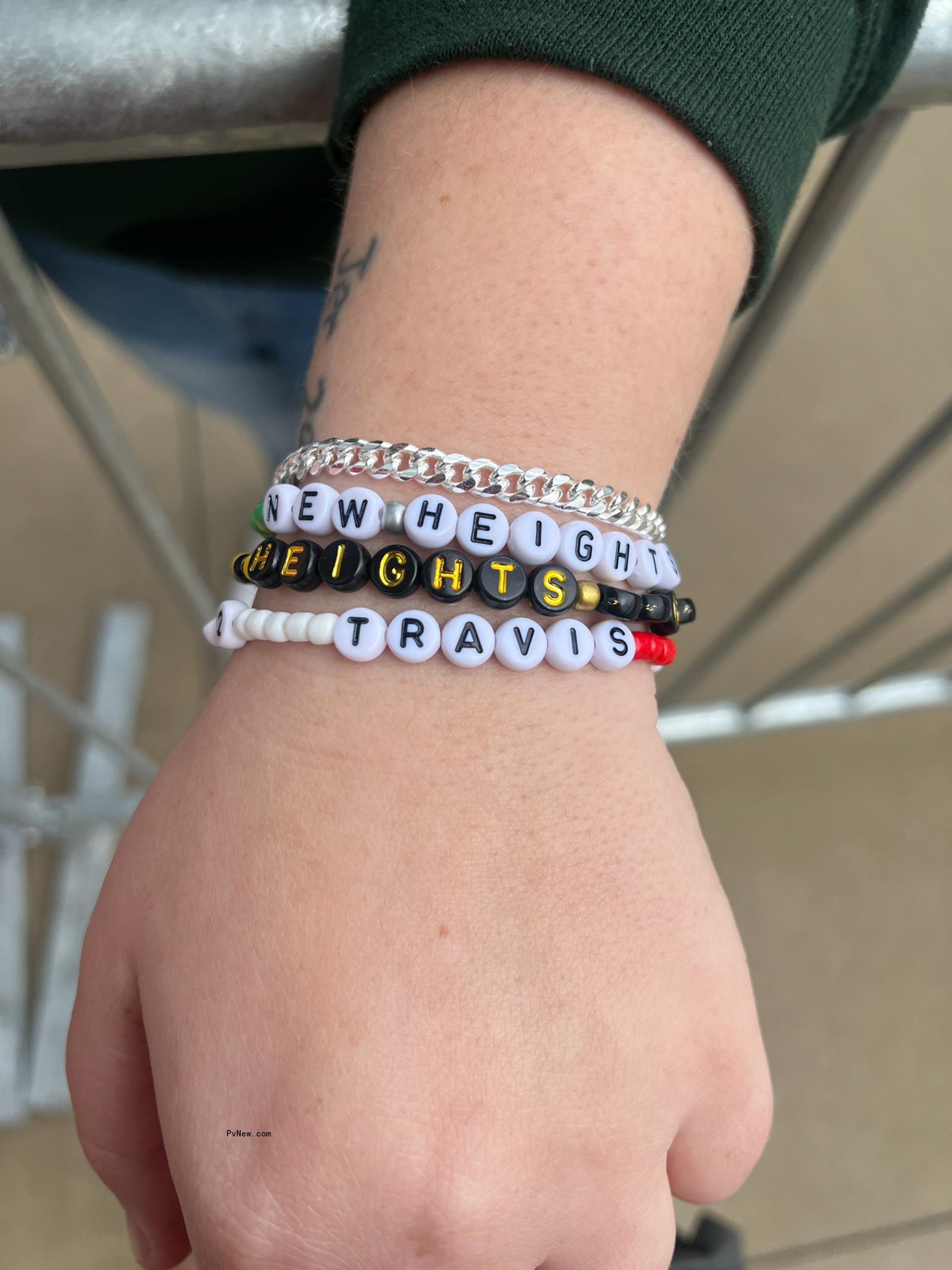 Swifties with friendship bracelets.