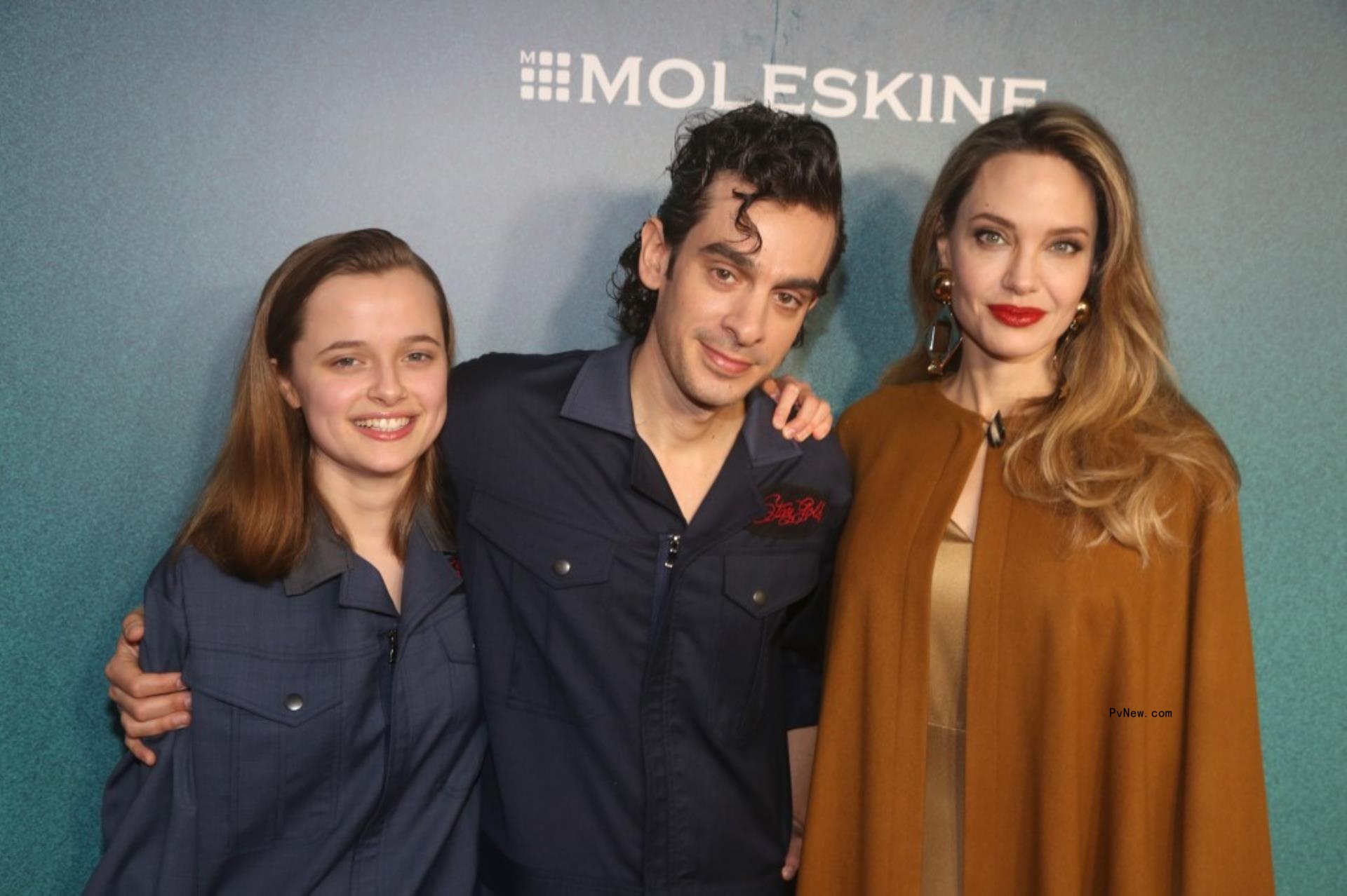 Vivienne Jolie-Pitt, Justin Levine and Angelina Jolie at the opening night of