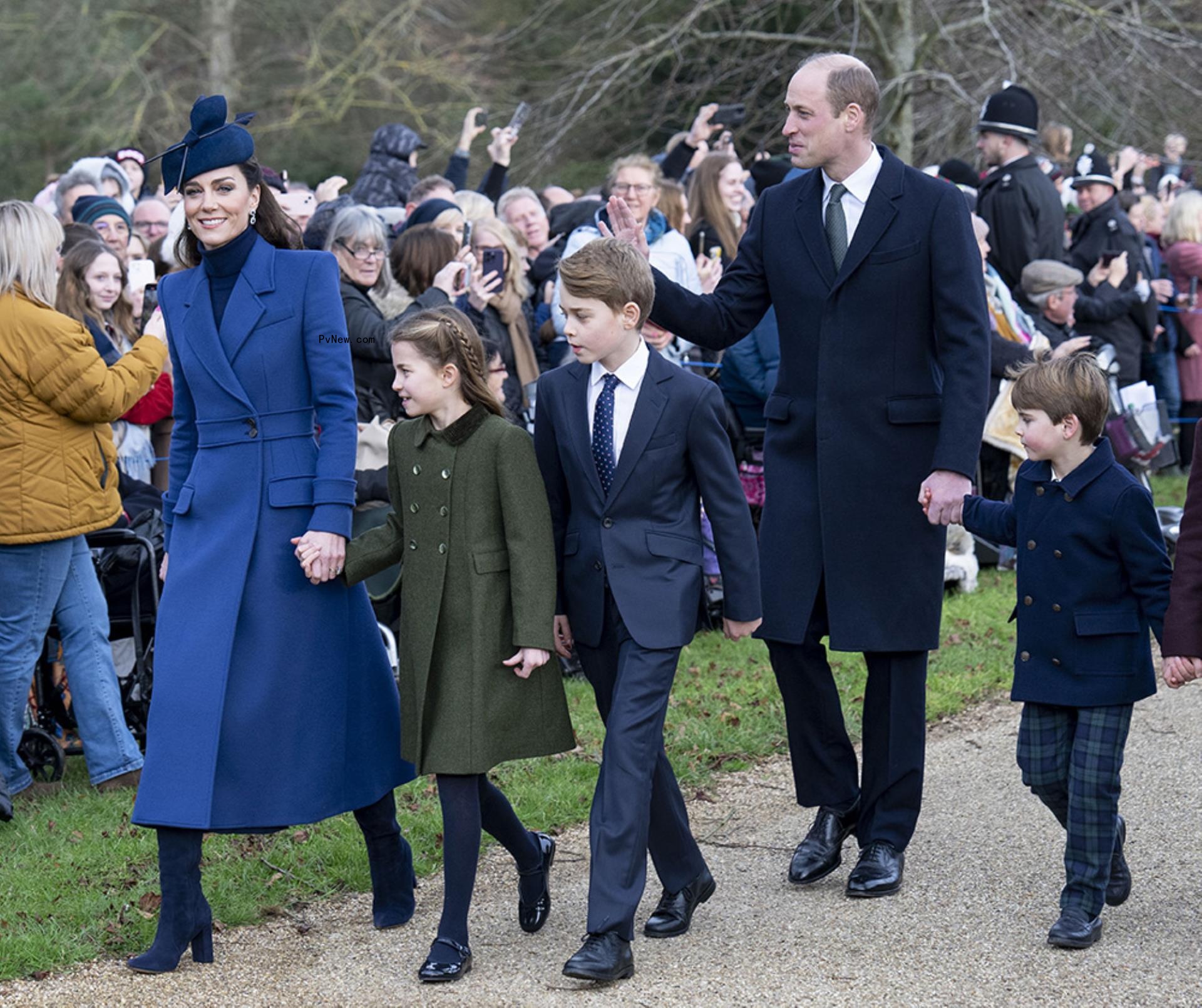 Prince William and Kate Middleton with their kids