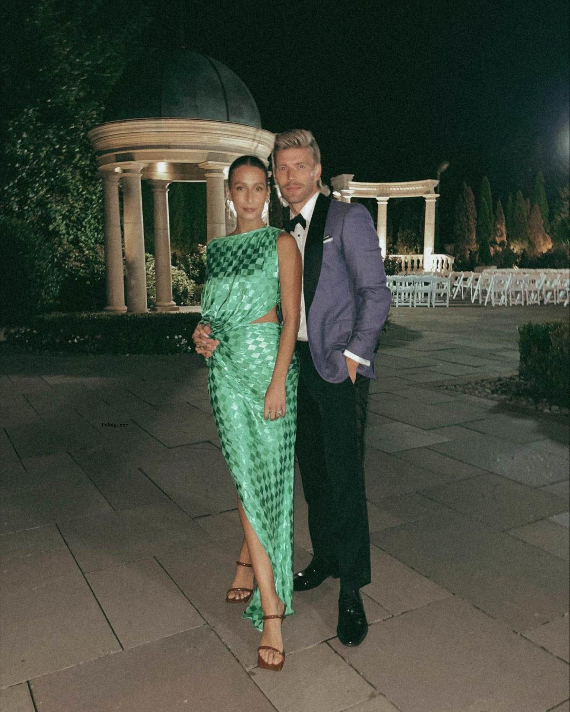 Amanda Batula and Kyle Cooke posing together