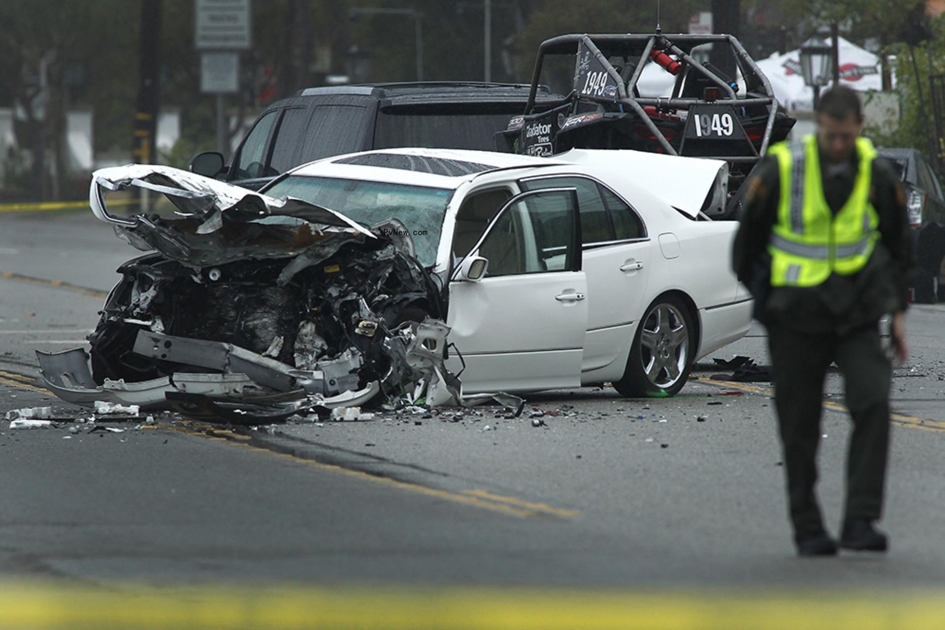 Car accident that Caitlyn Jenner was involved in.