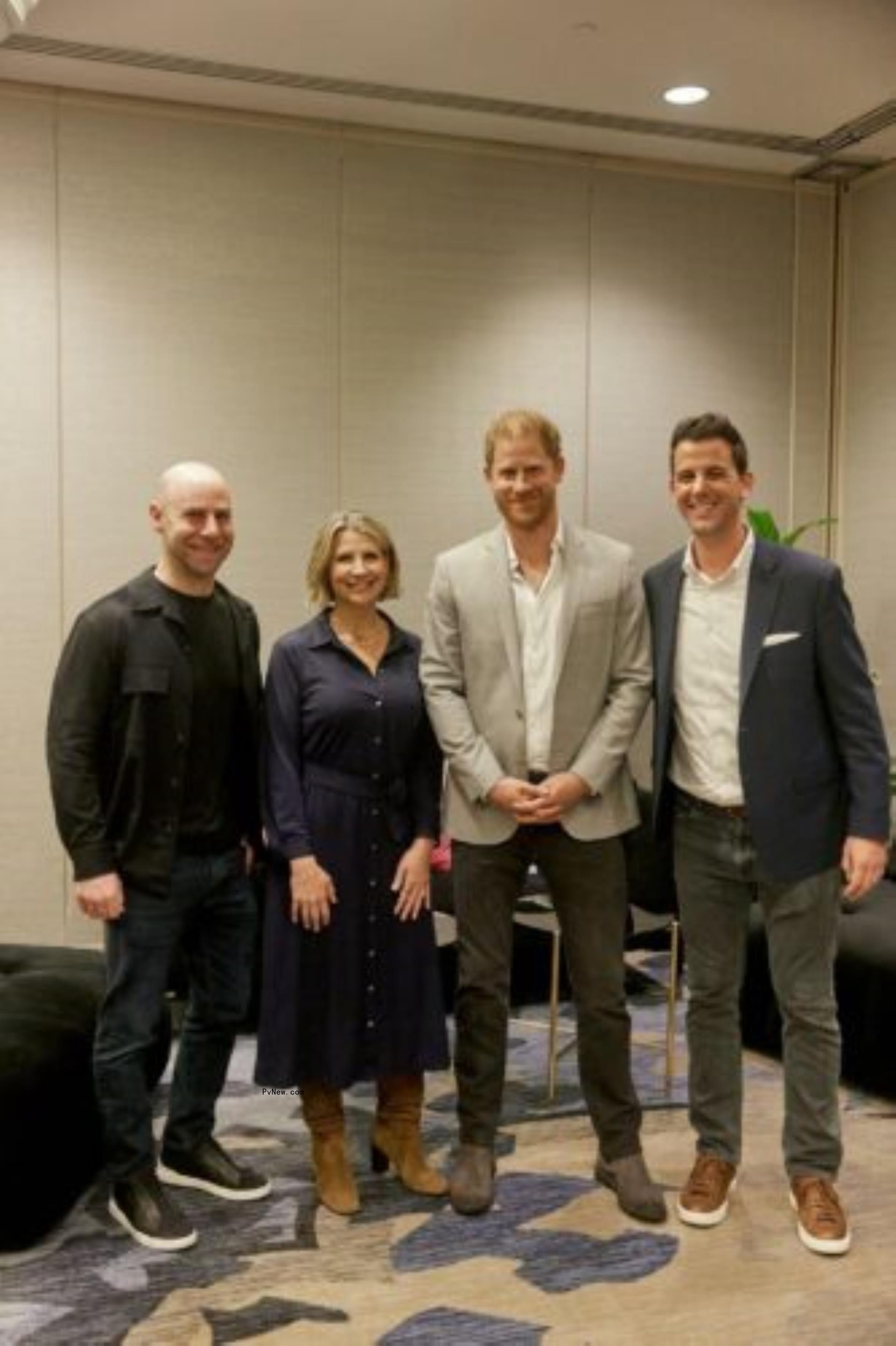 Prince Harry backstage at the BetterUp event.