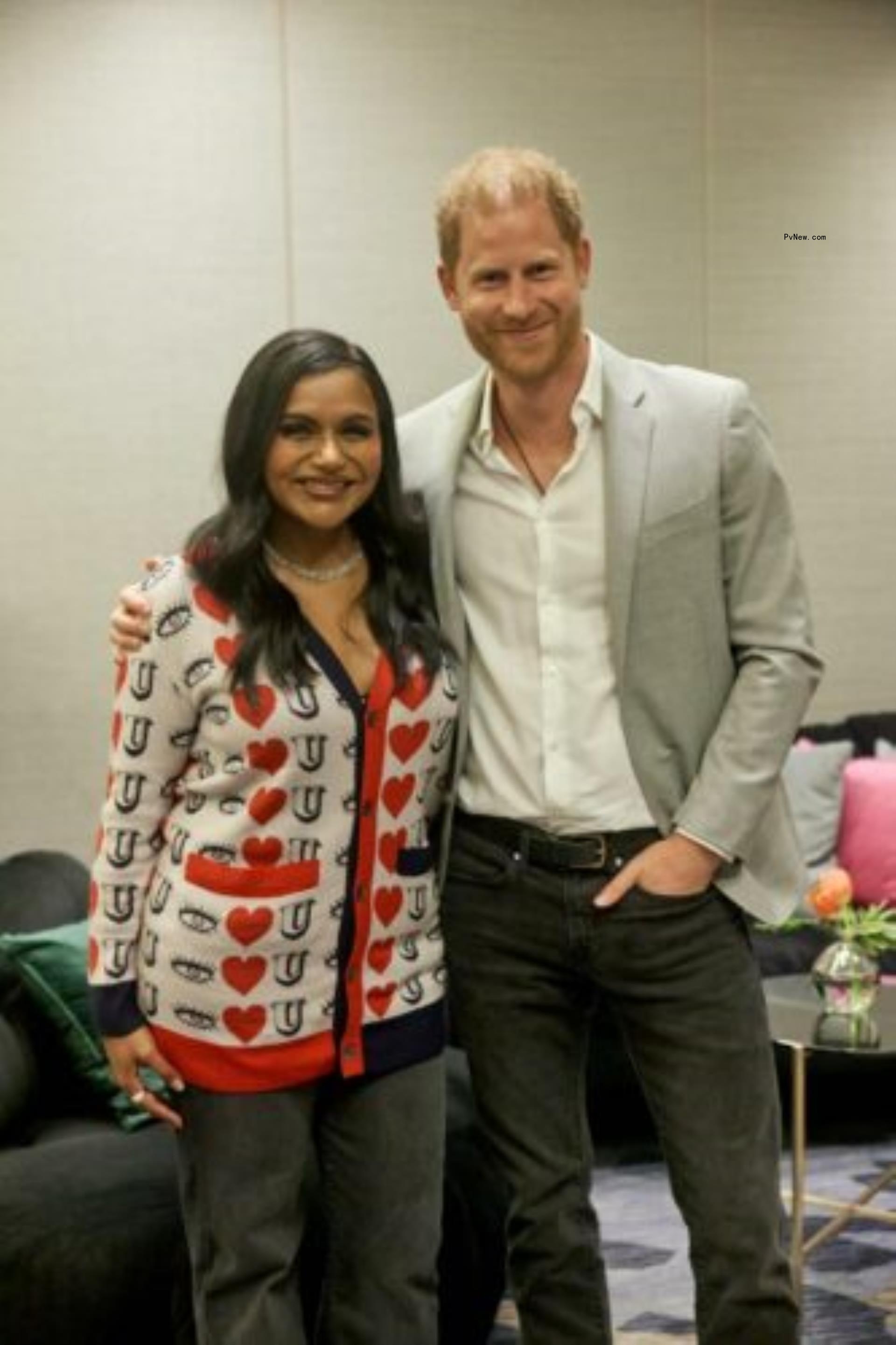 Mindy Kaling and Prince Harry at the BetterUp event.