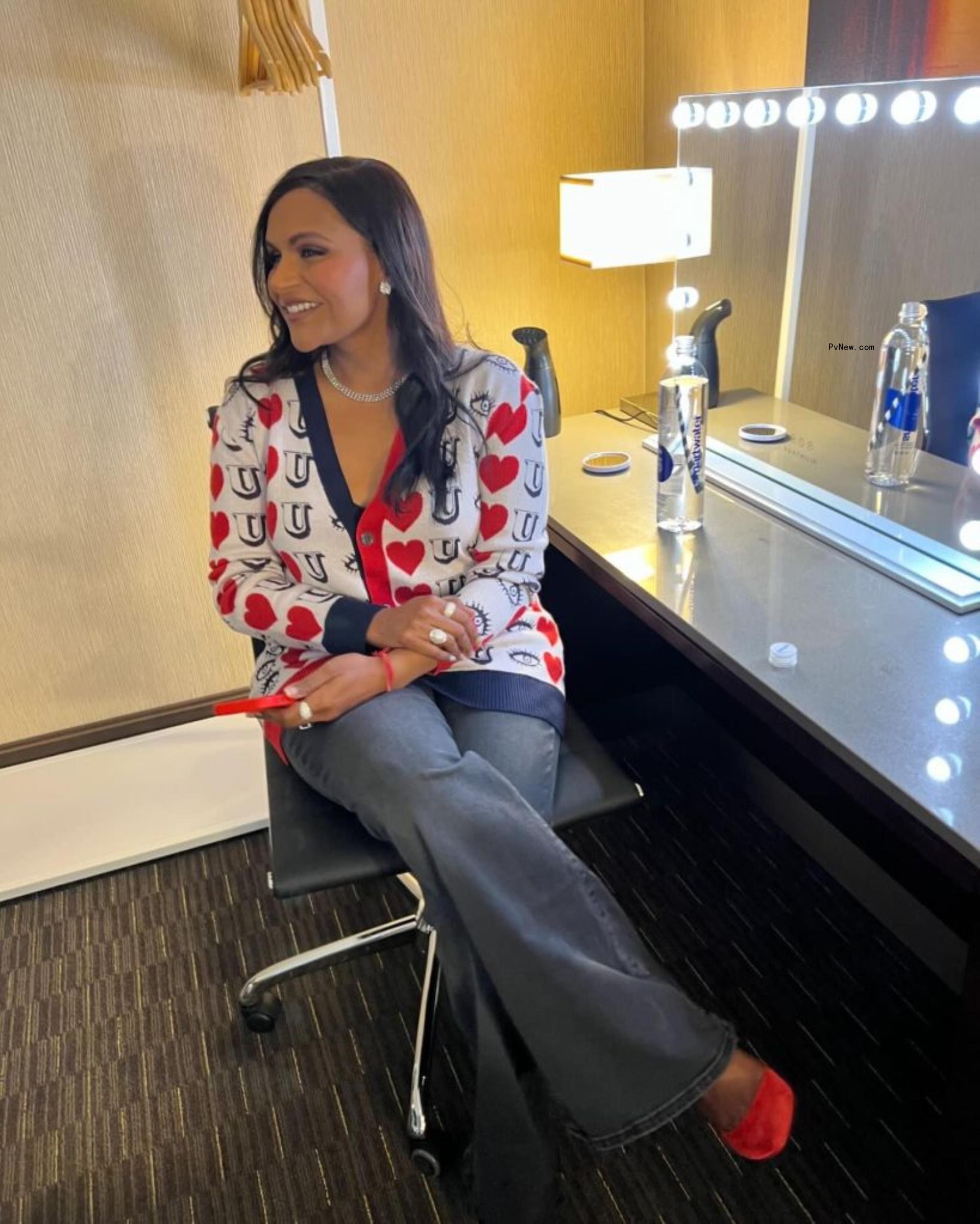 Mindy Kaling backstage at the BetterUp event.