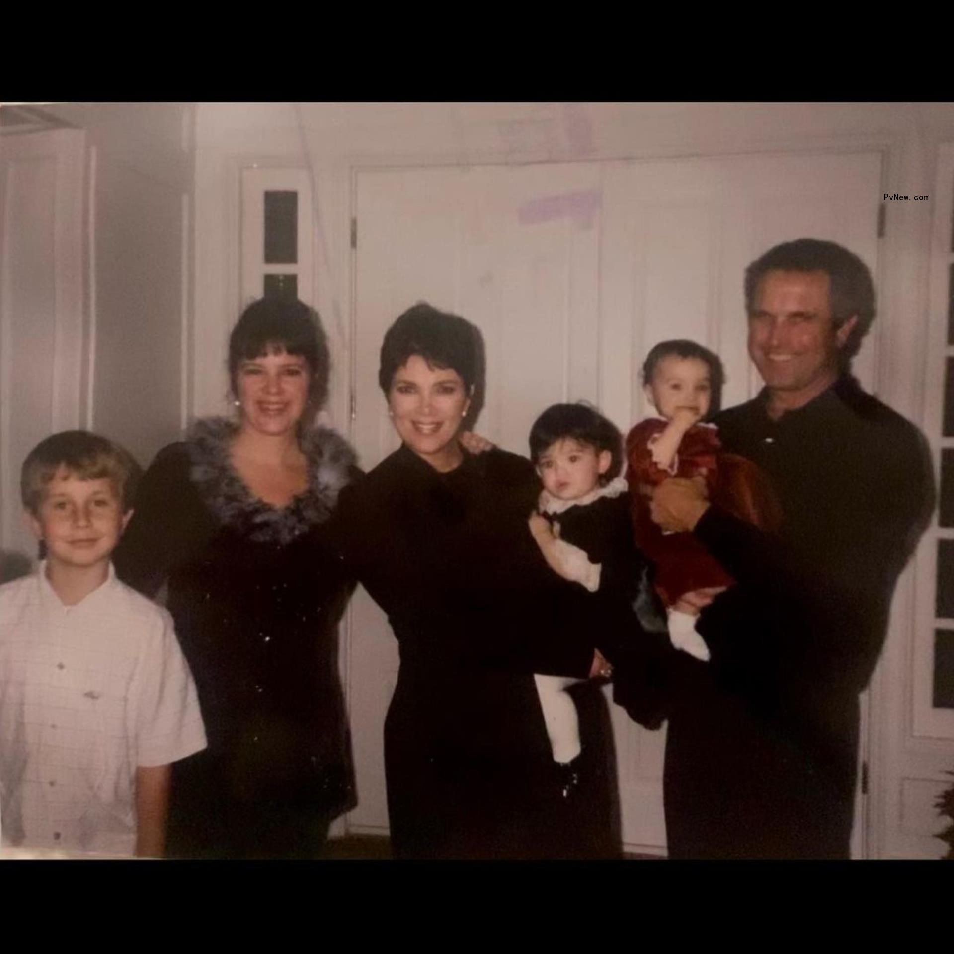 Karen Houghton, Robert Kardashian and Kris Jenner and kids.