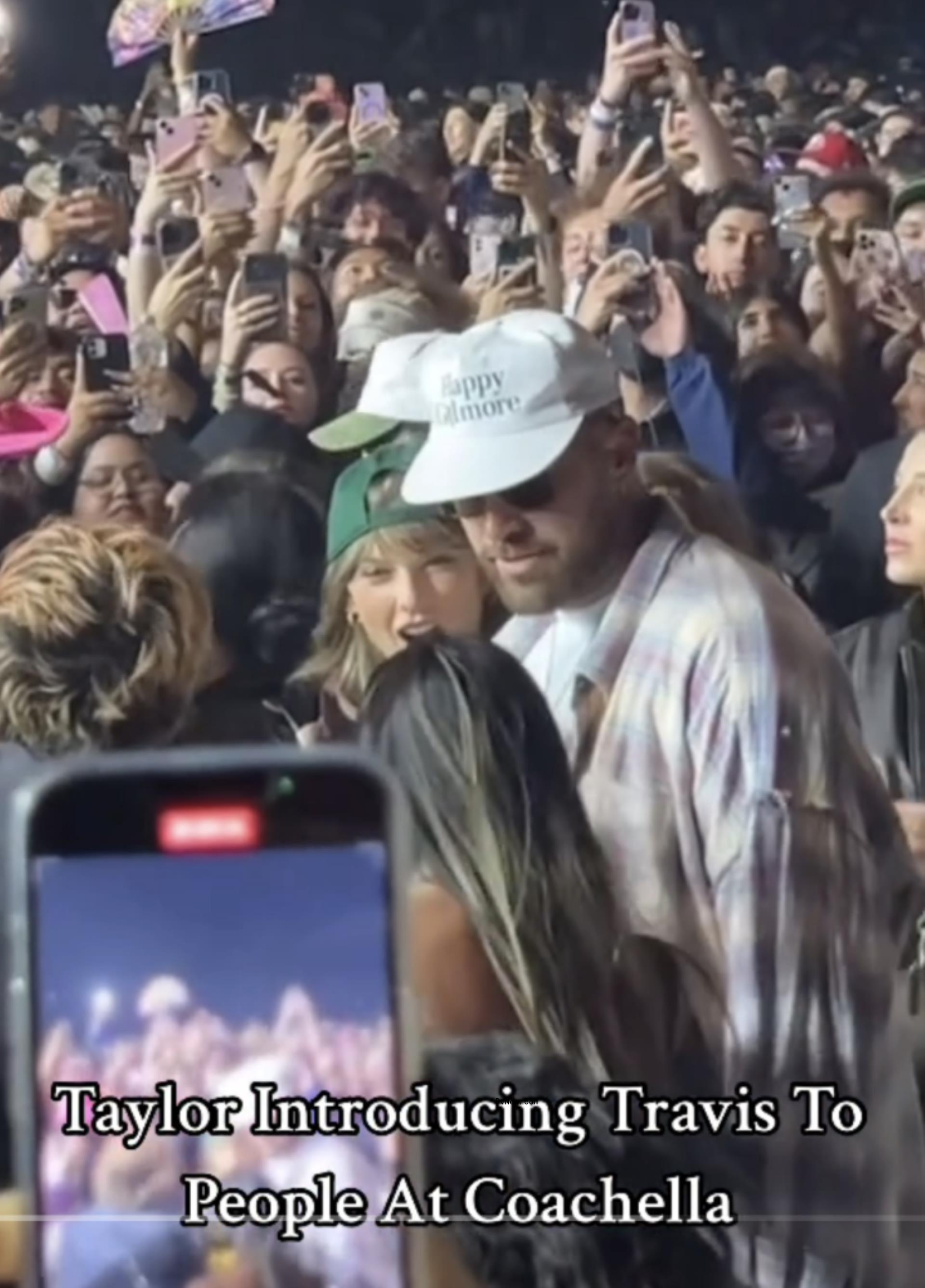 Travis Kelce and Taylor Swift at Coachella.