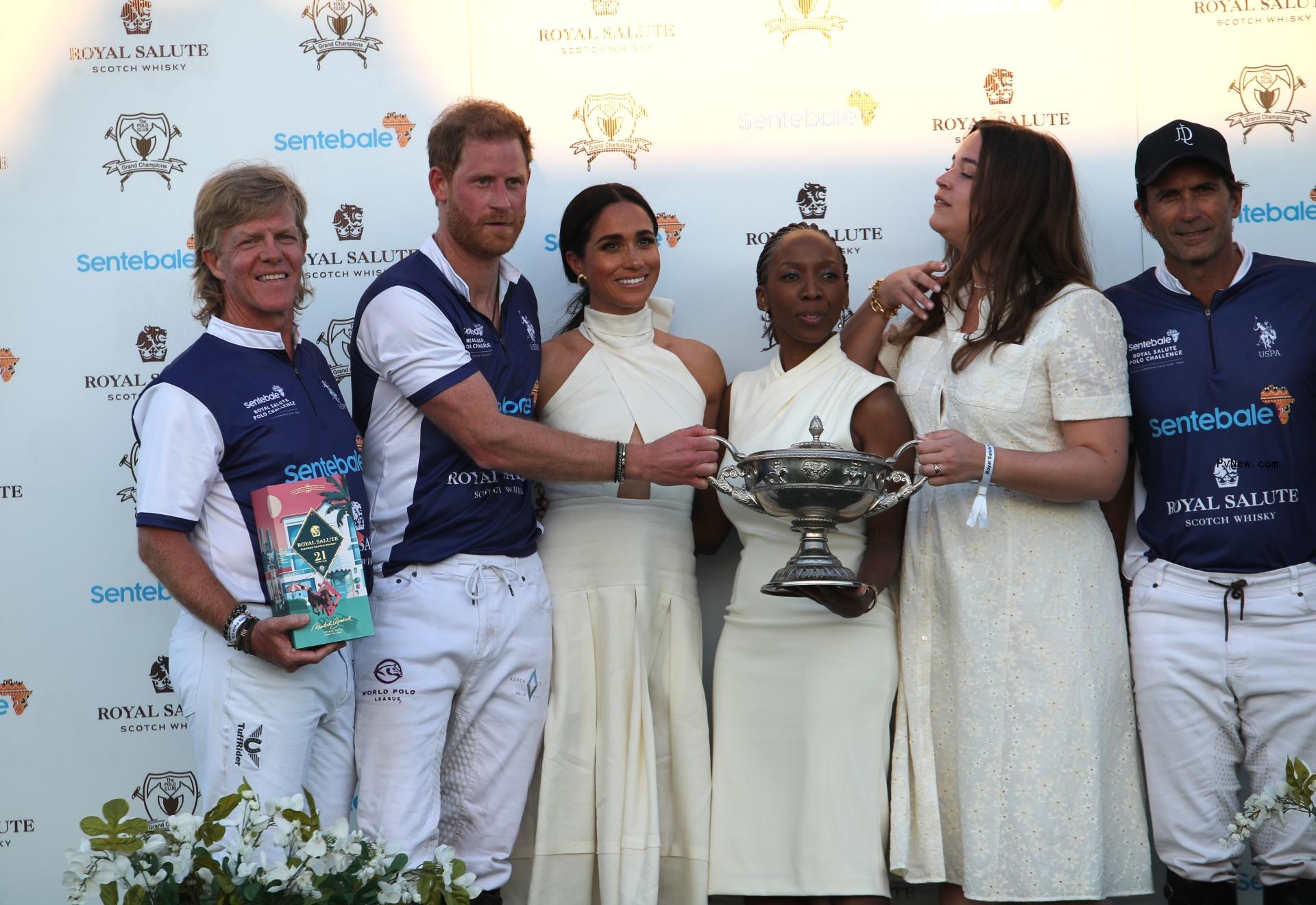 Meghan Markle and Prince Harry at a polo event