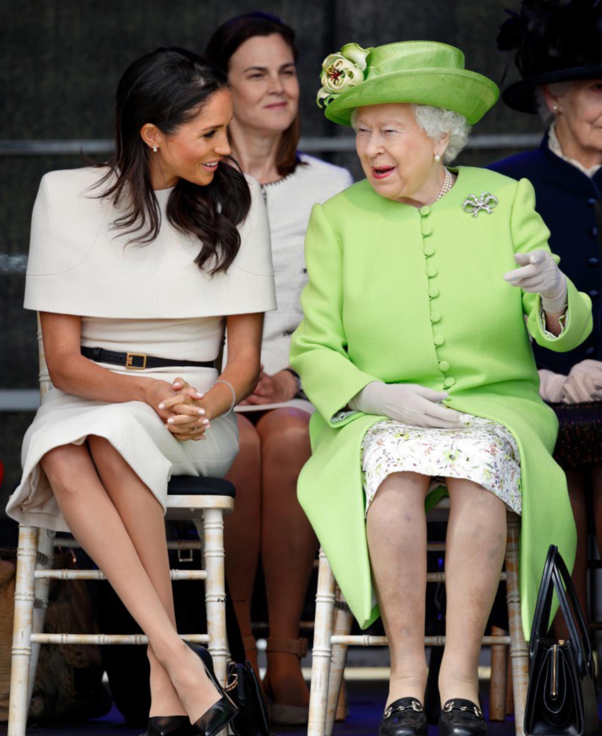Meghan Markle and the Queen.