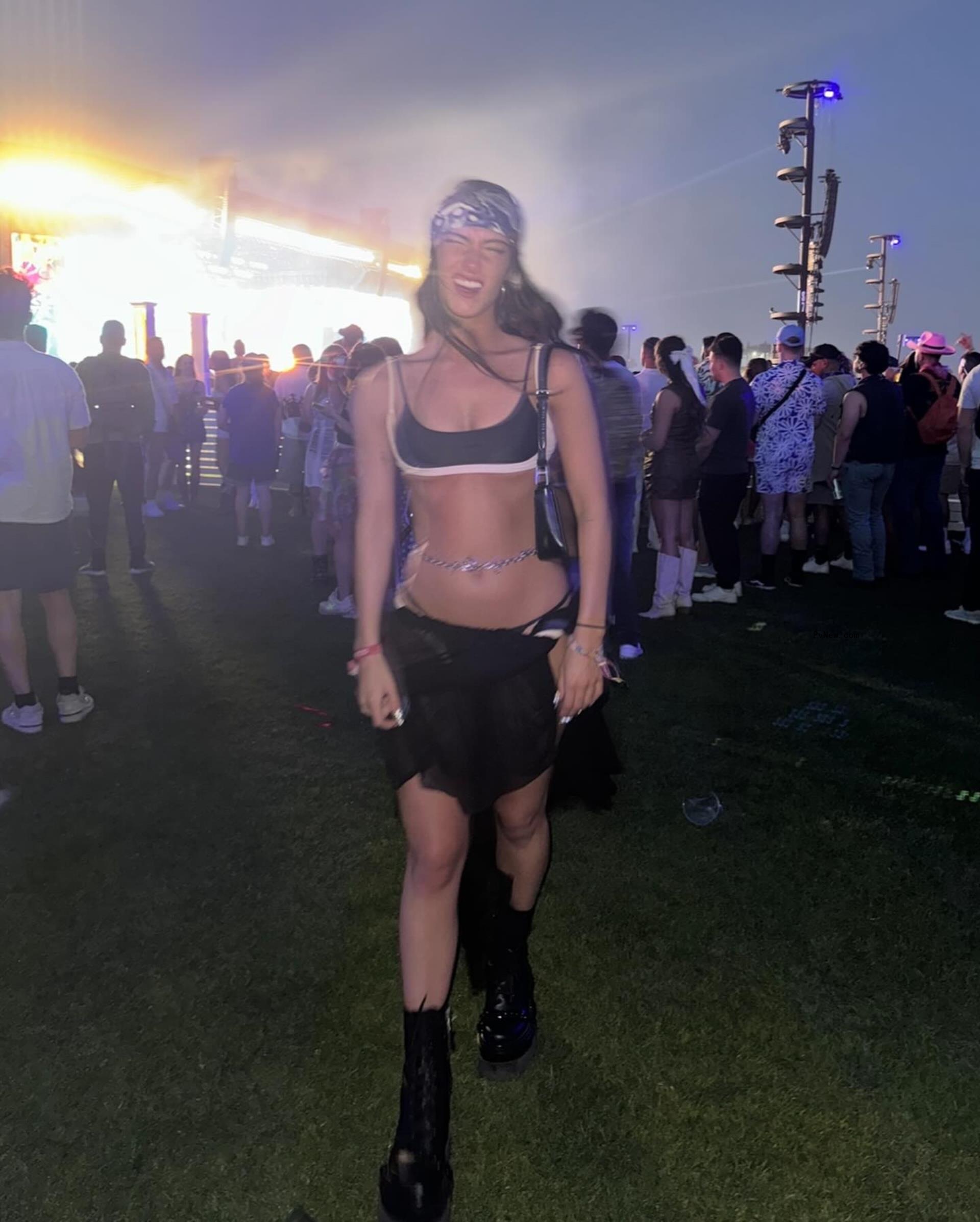 Charli D'Amelio posing at Coachella 2024