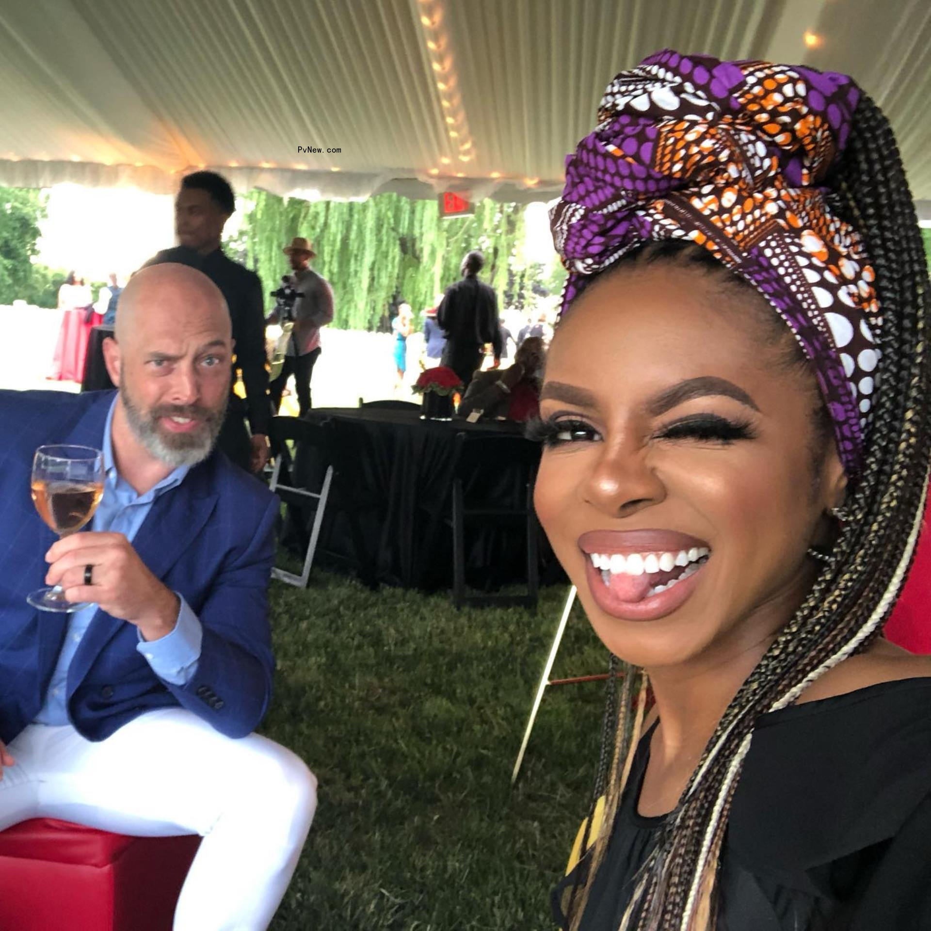 Candiace Dillard with husband Chris Bassett.