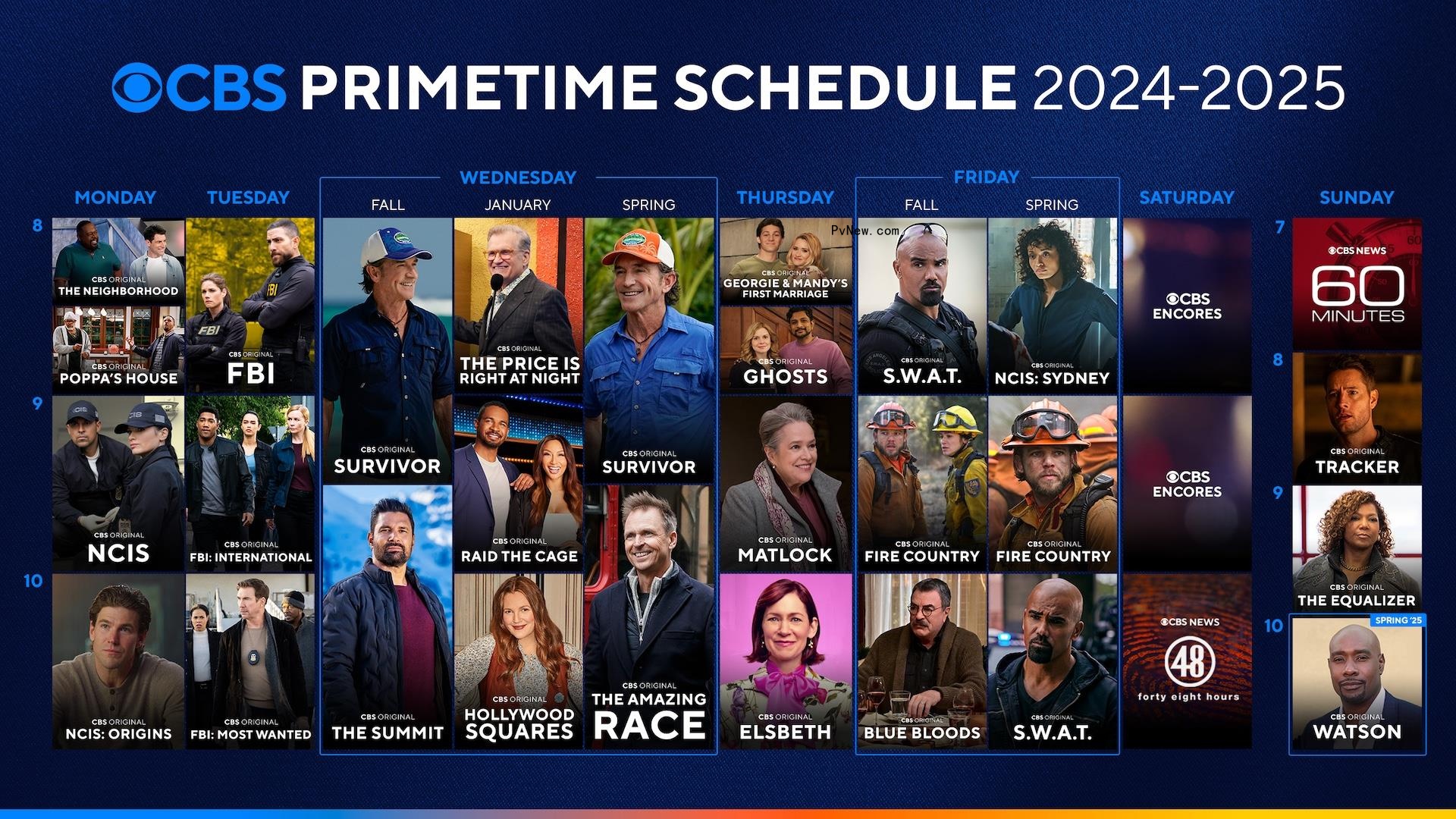 CBS 2024-2025 Schedule: ‘Young Sheldon’ Spinoff Opens Thursday Night Lineup, ‘Tracker’ Gets Earlier Timeslot on Sundays