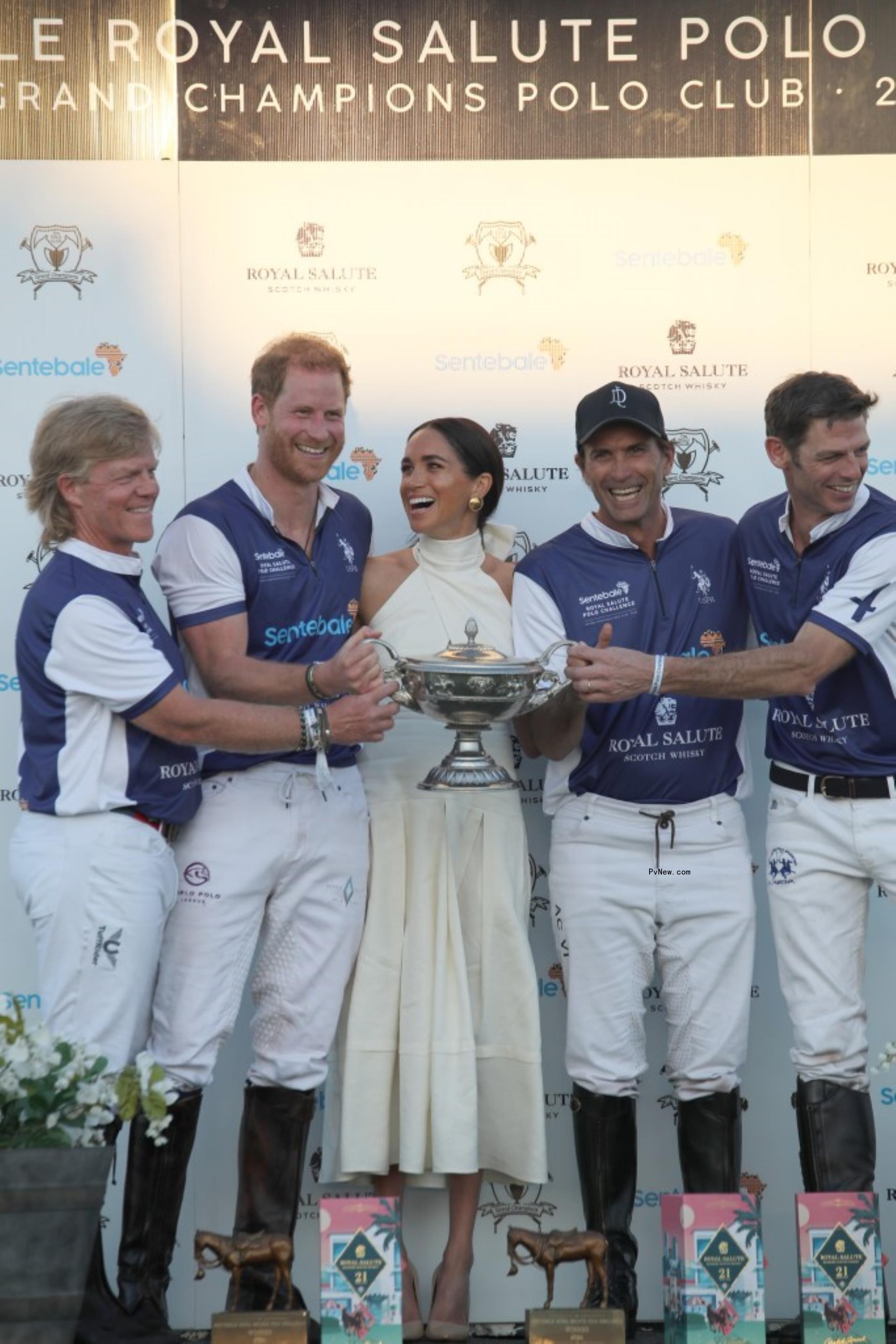 Prince Harry, Meghan Markle and polo team