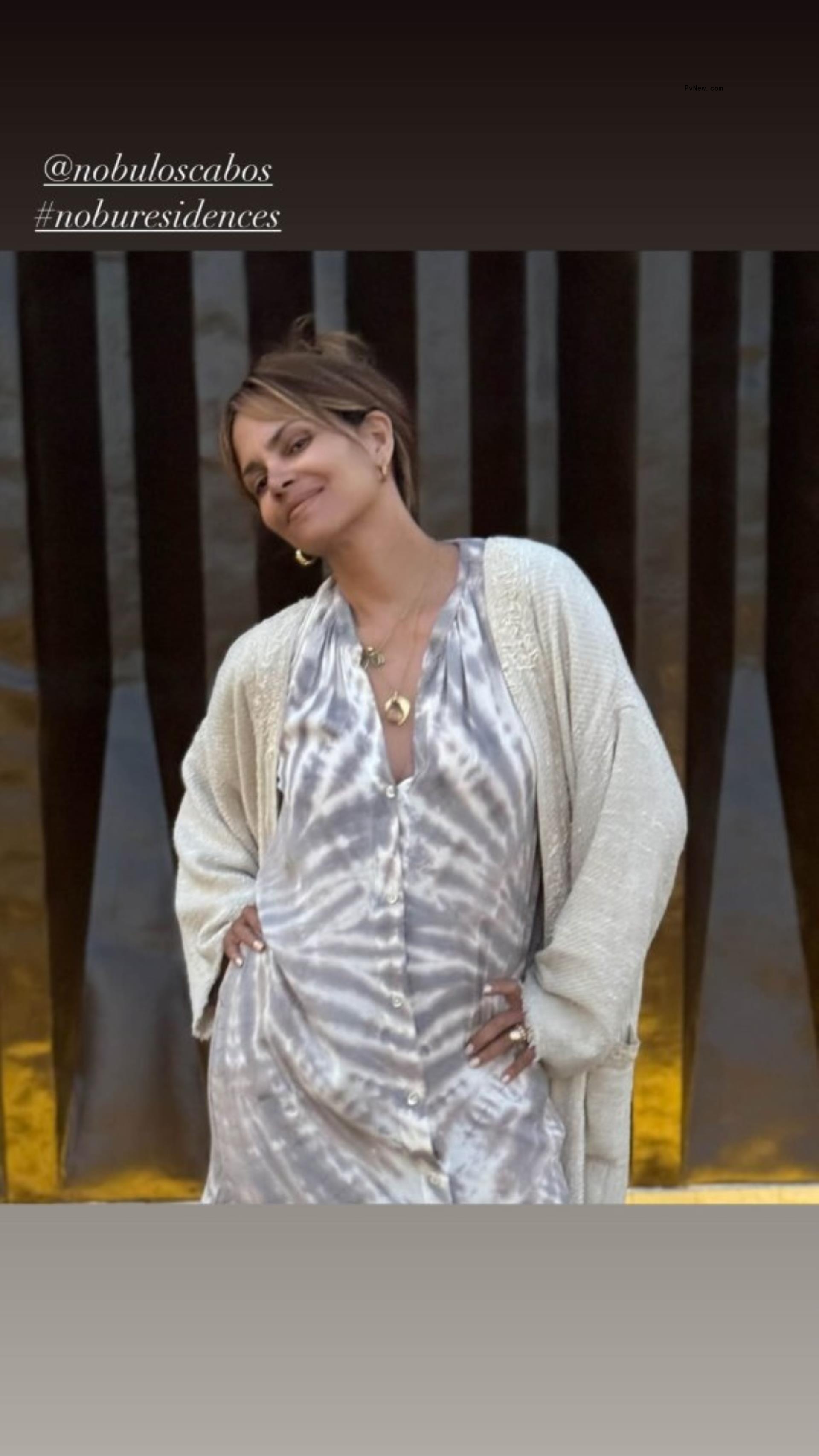 Halle Berry at Nobu Residences in Mexico.