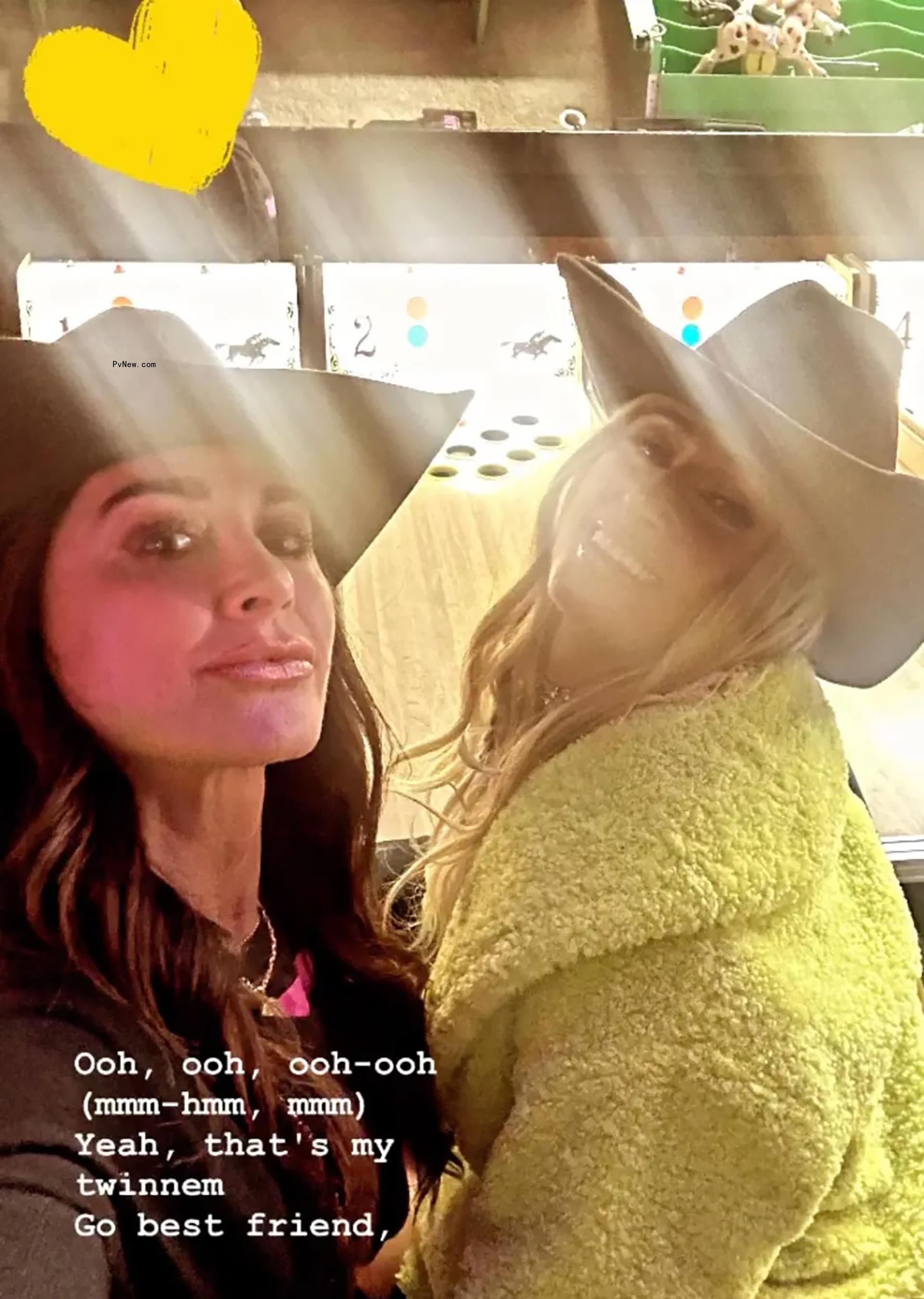 A selfie of Kyle Richards and Paris Hilton