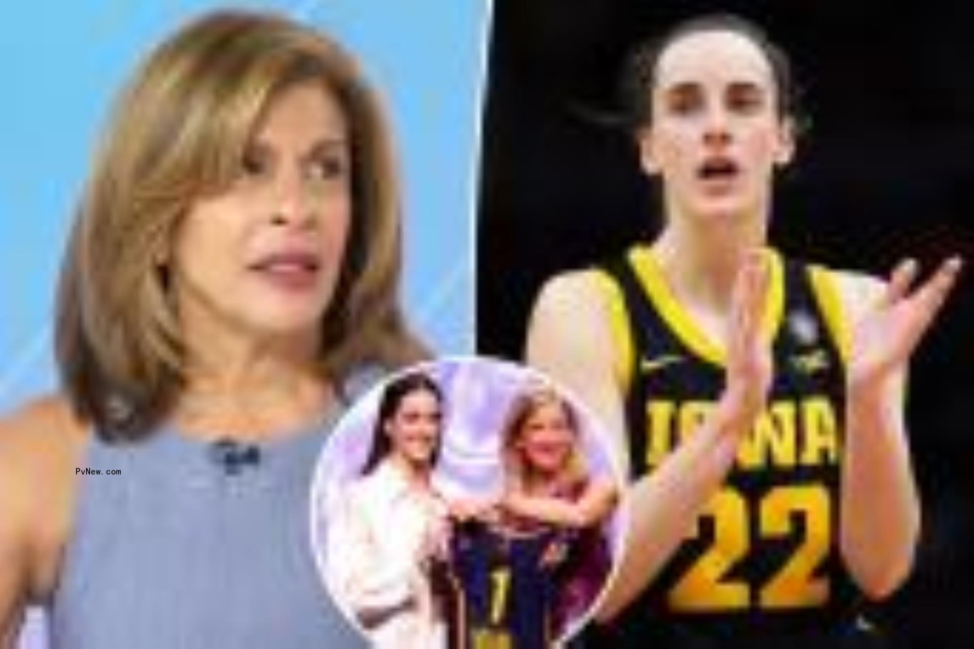 A split photo of Hoda Kotb on