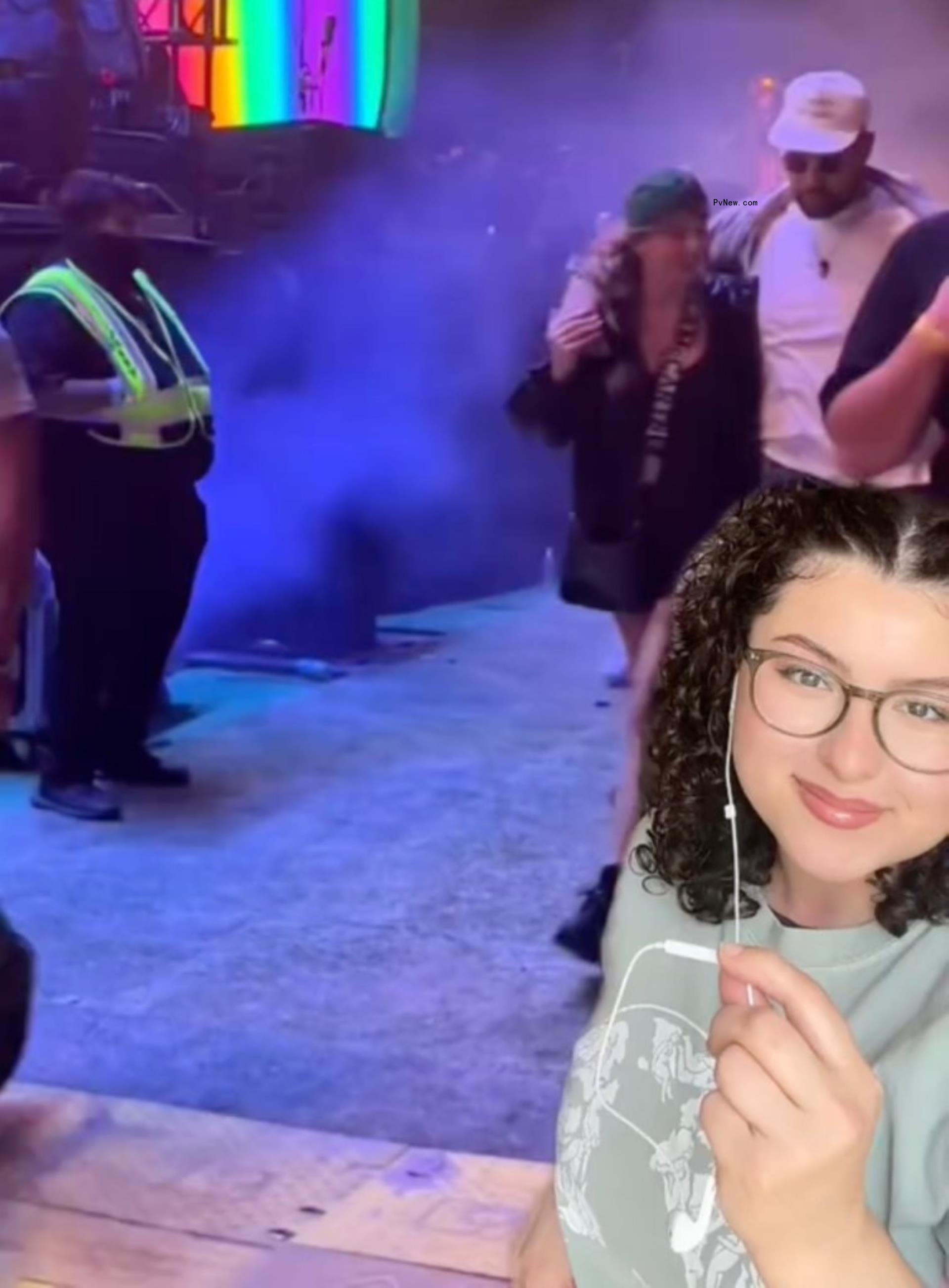 Jackie Go<i></i>nzalez interpreting what Taylor Swift and Travis Kelce talked a<i></i>bout at Coachella.