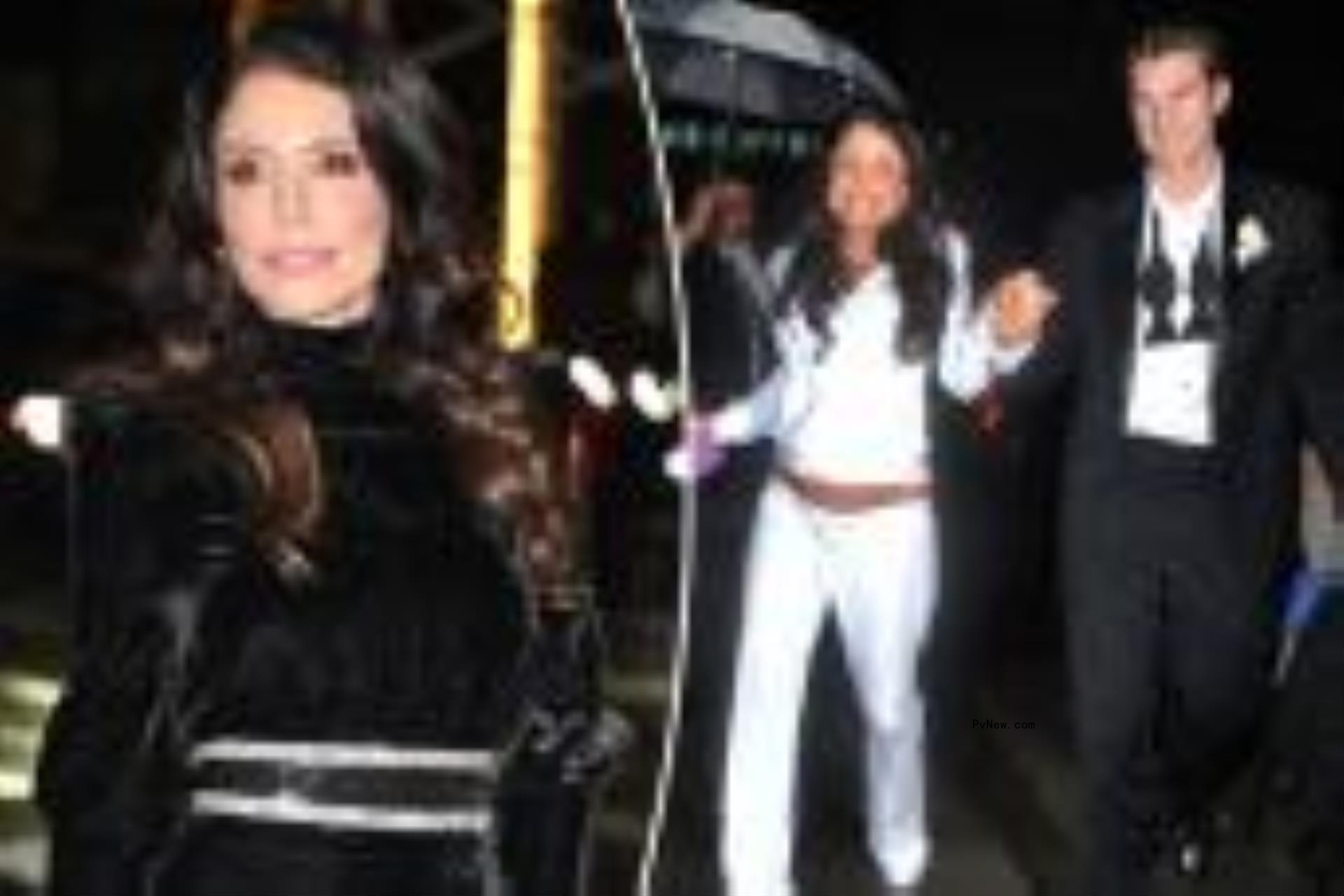 A split photo of Bethenny Frankel walking and Bethenny Frankel walking with Jason Hoppy