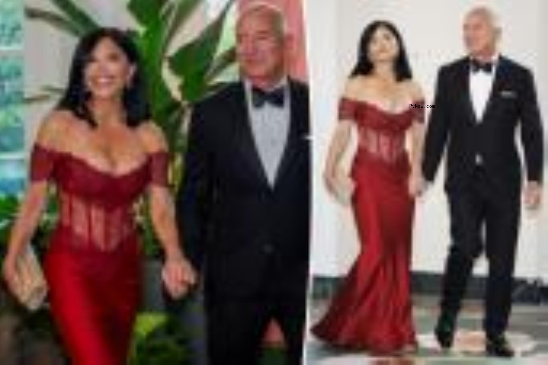 Lauren Sánchez turns heads in racy corset dress at White House state dinner with Jeff Bezos