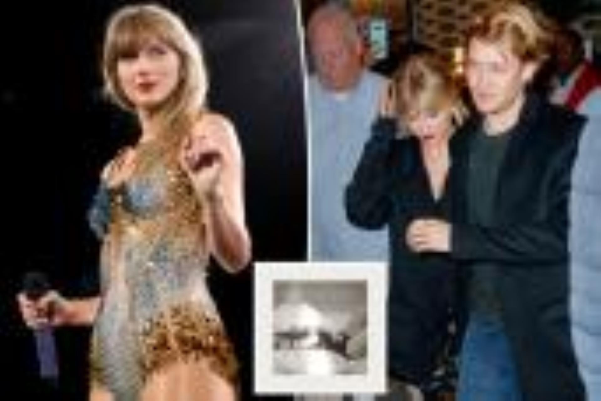 Taylor Swift split image with Joe Alwyn.