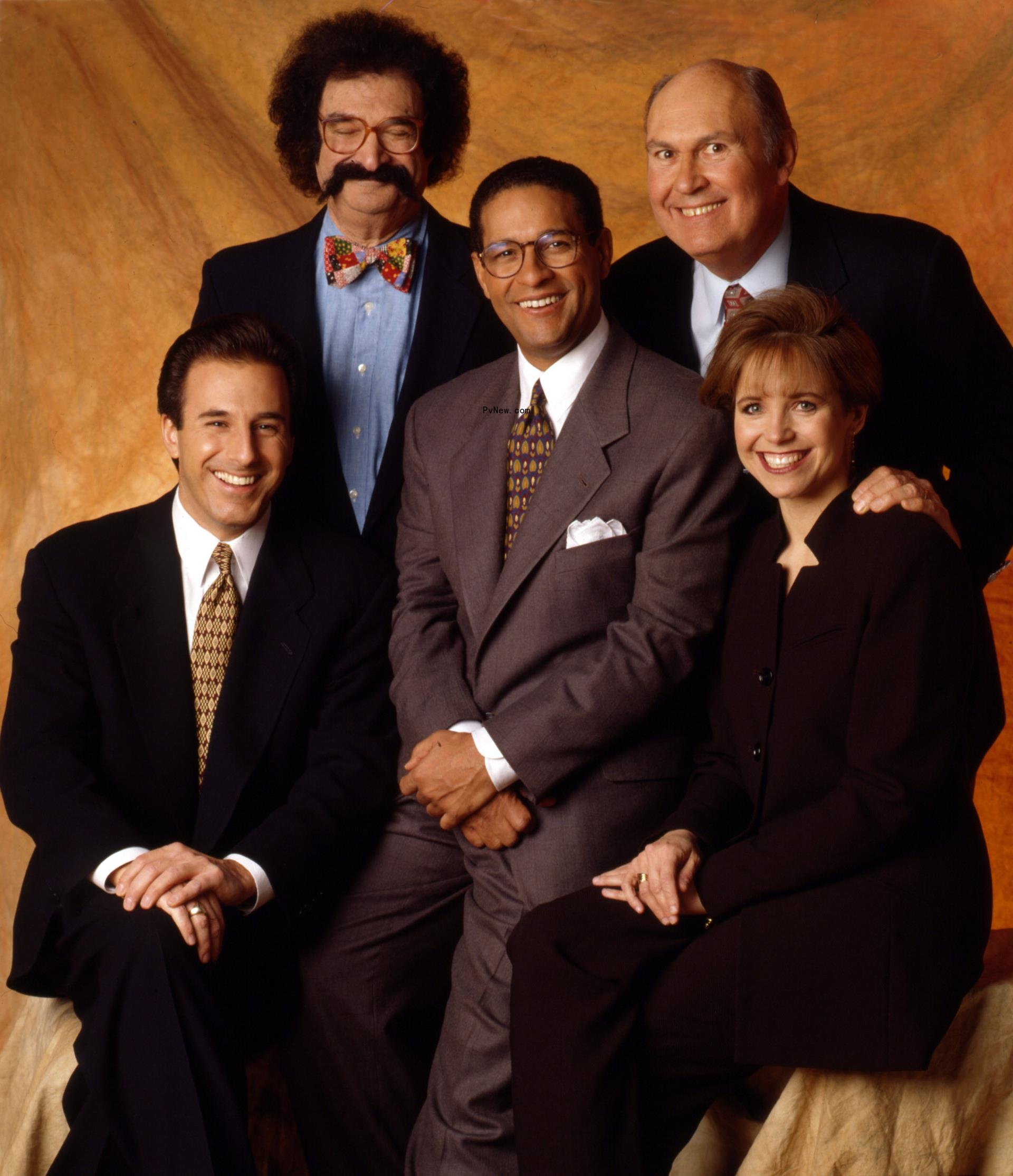 Matt Lauer, Gene Shalit, Bryant Gumbel, Willard Scott and Katie Couric.