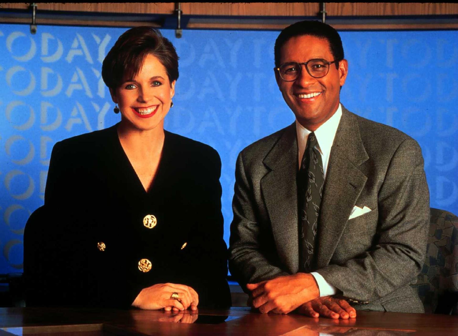 Katie Couric and Bryant Gumbel in 1996.
