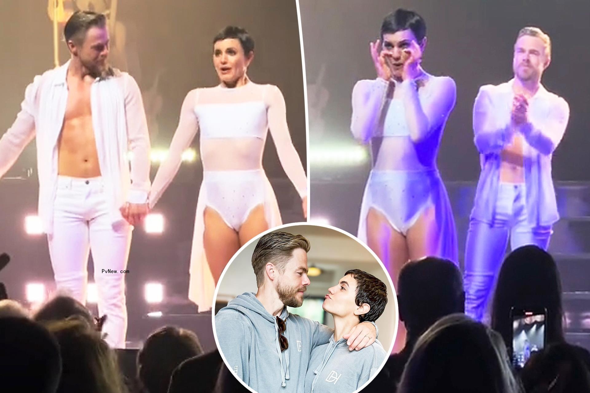 Derek Hough’s wife, Hayley Erbert, makes emotio<i></i>nal return to the stage after brain surgery