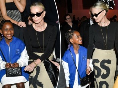 Charlize Theron brings daughter August, 7, to sit front row at Dior fashion show