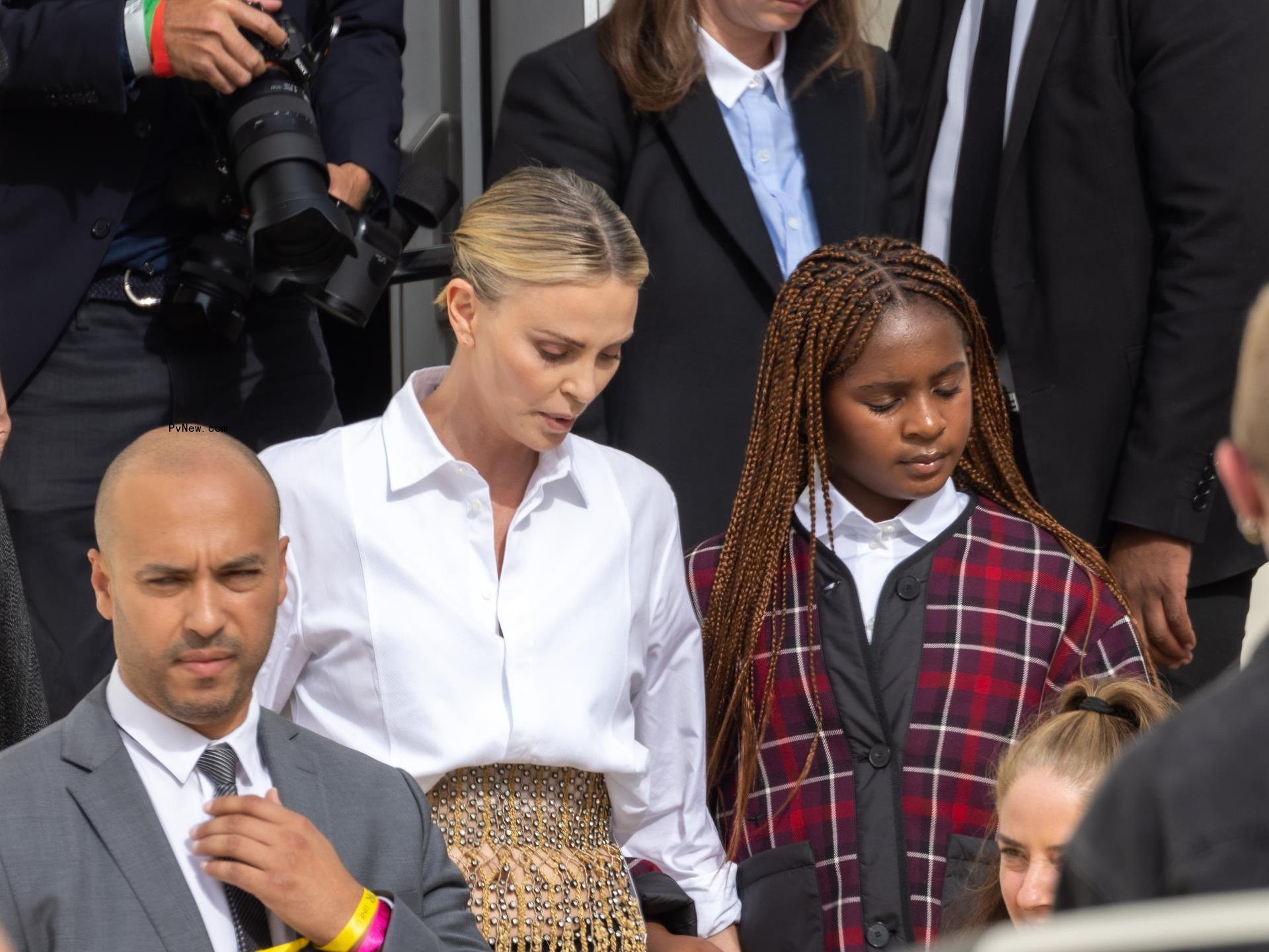 Charlize and Jackson Theron